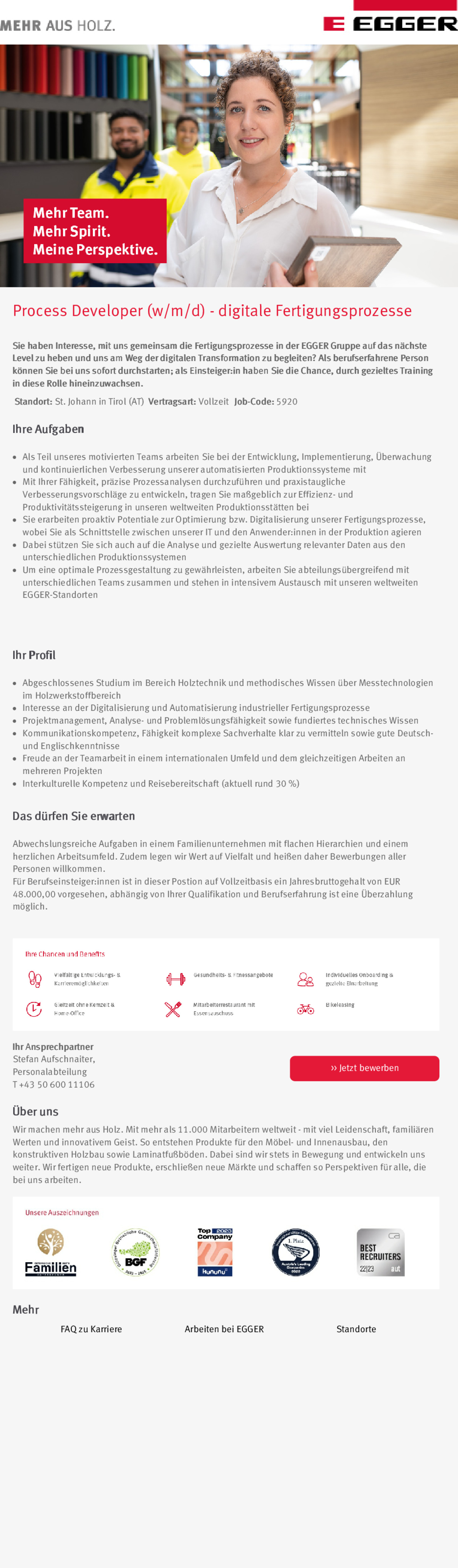Process Developer (w/m/d) - digitale Fertigungsprozesse