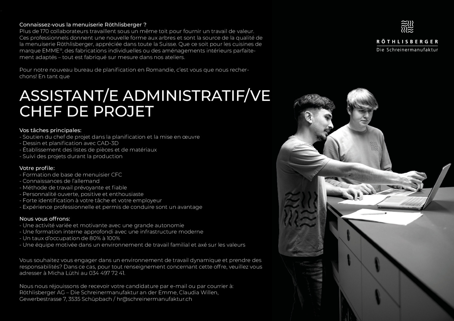 Assistant administratif chef de projet (h/f)