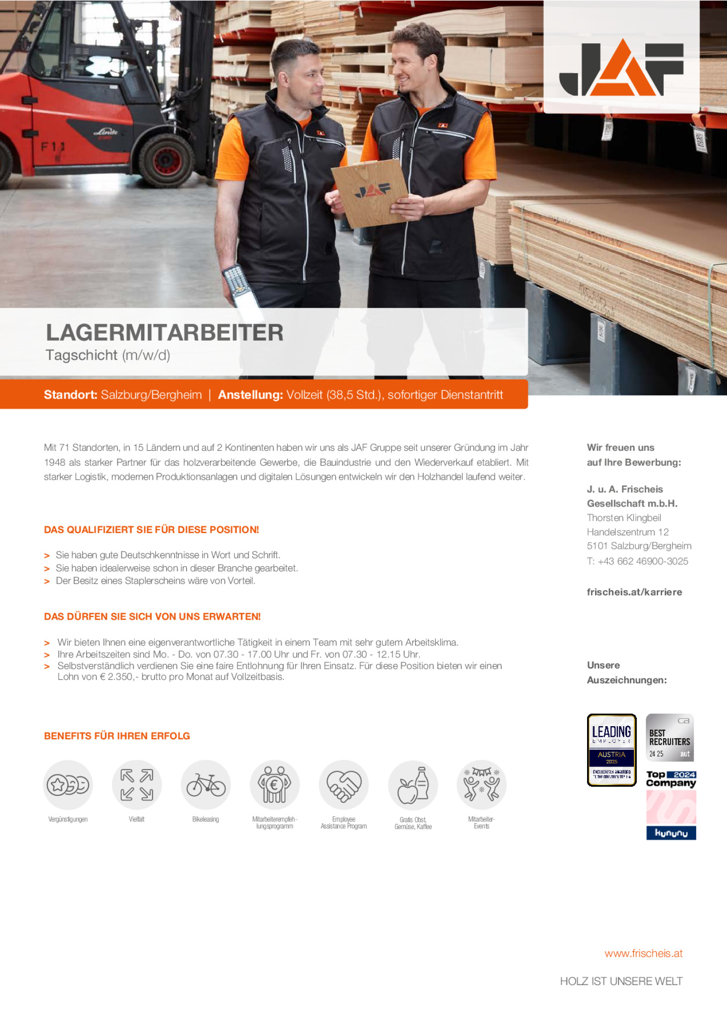 Lagermitarbeiter - Tagschicht (m/w/d)
