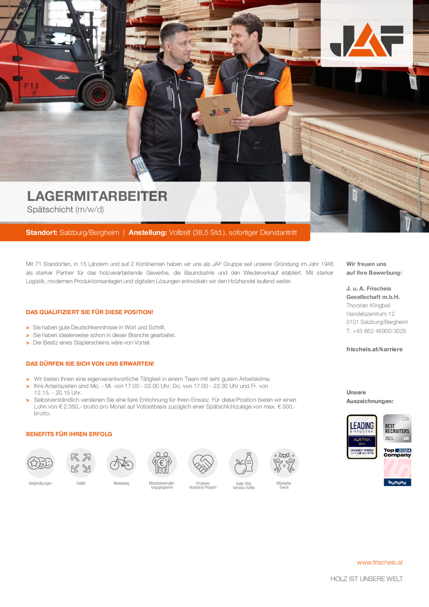 Lagermitarbeiter - Spätschicht (m/w/d)