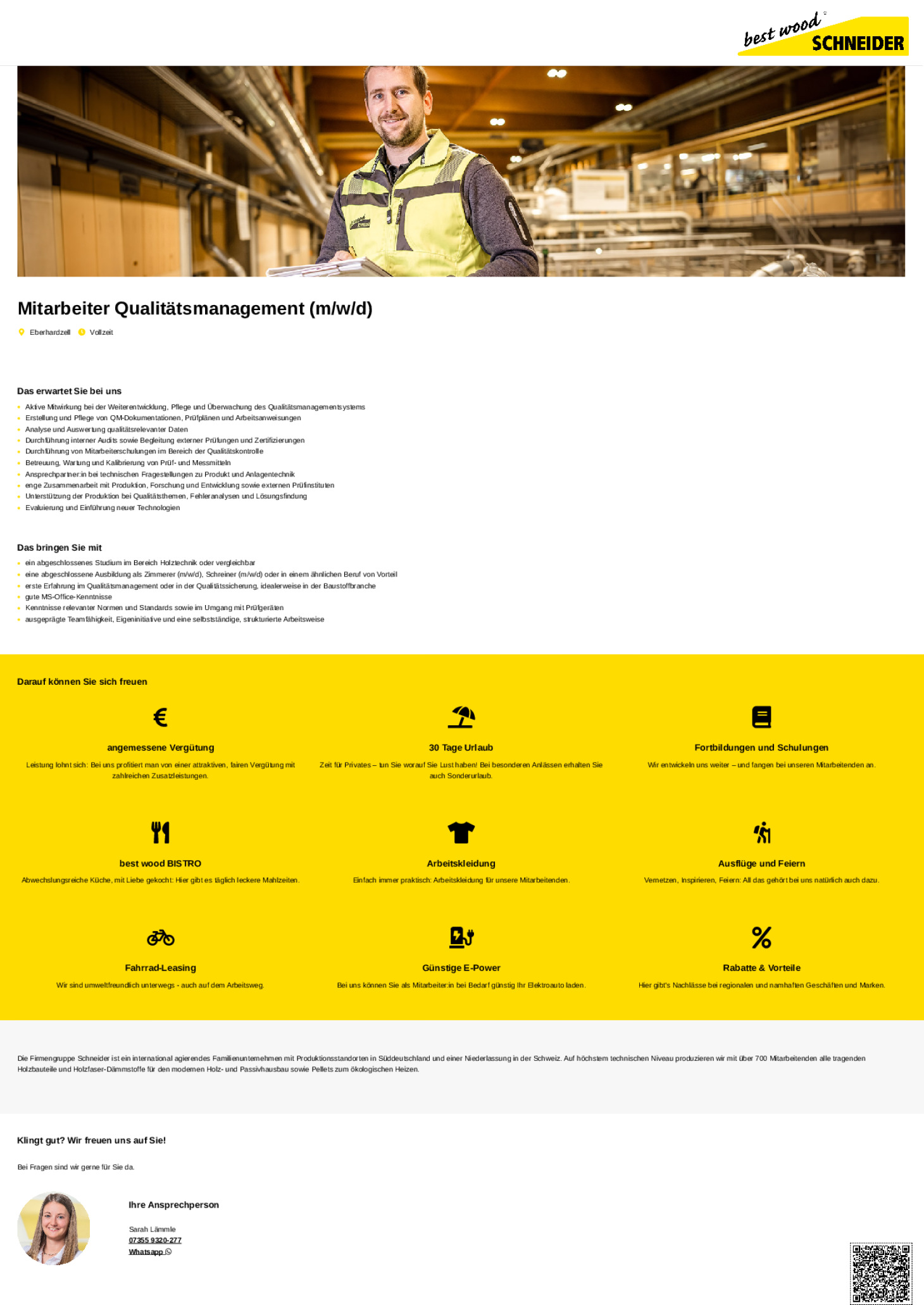 Mitarbeiter Qualitätsmanagement (m/w/d)