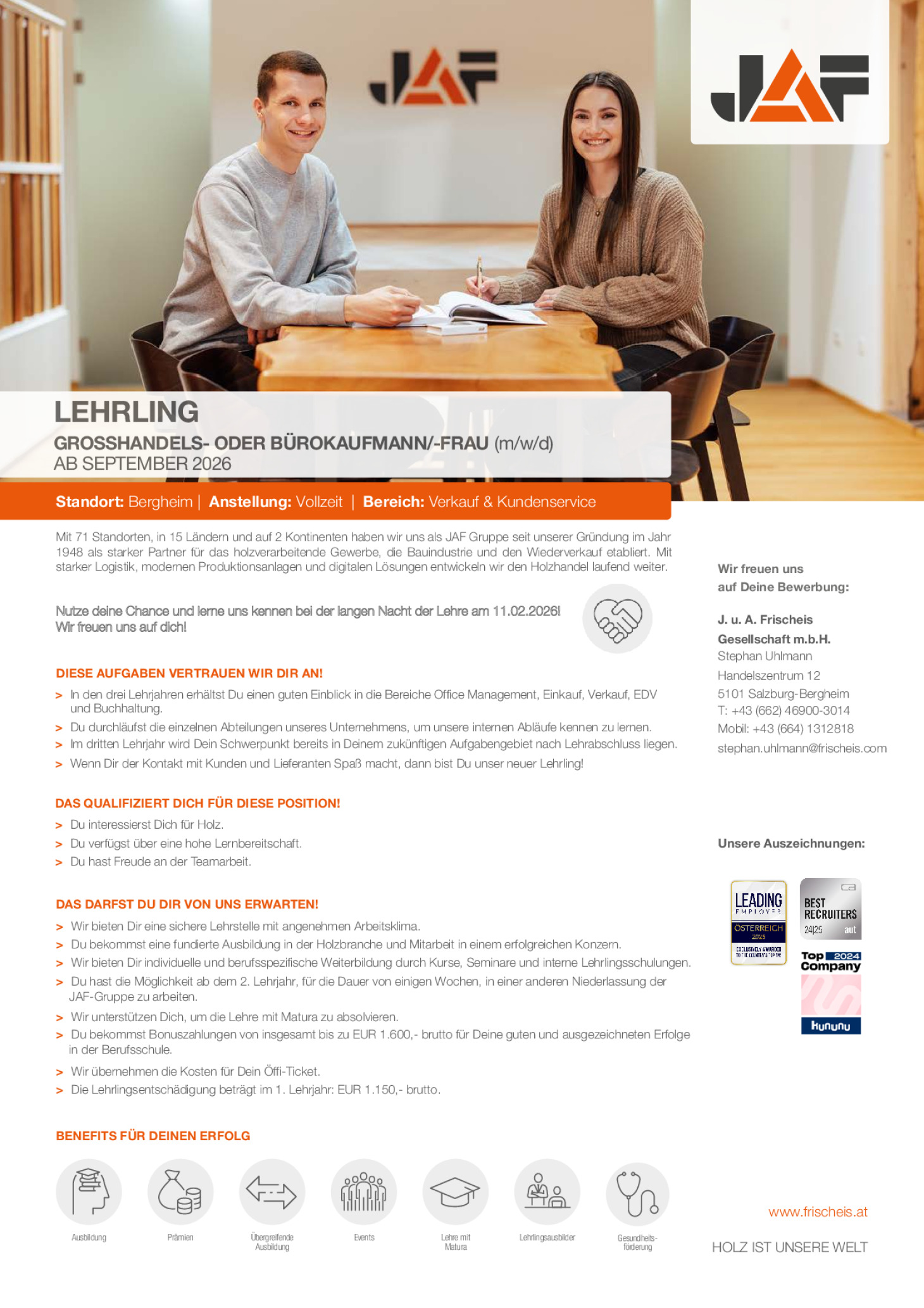 Lehrling Großhandels- oder Bürokaufmann/-frau (m/w/d)