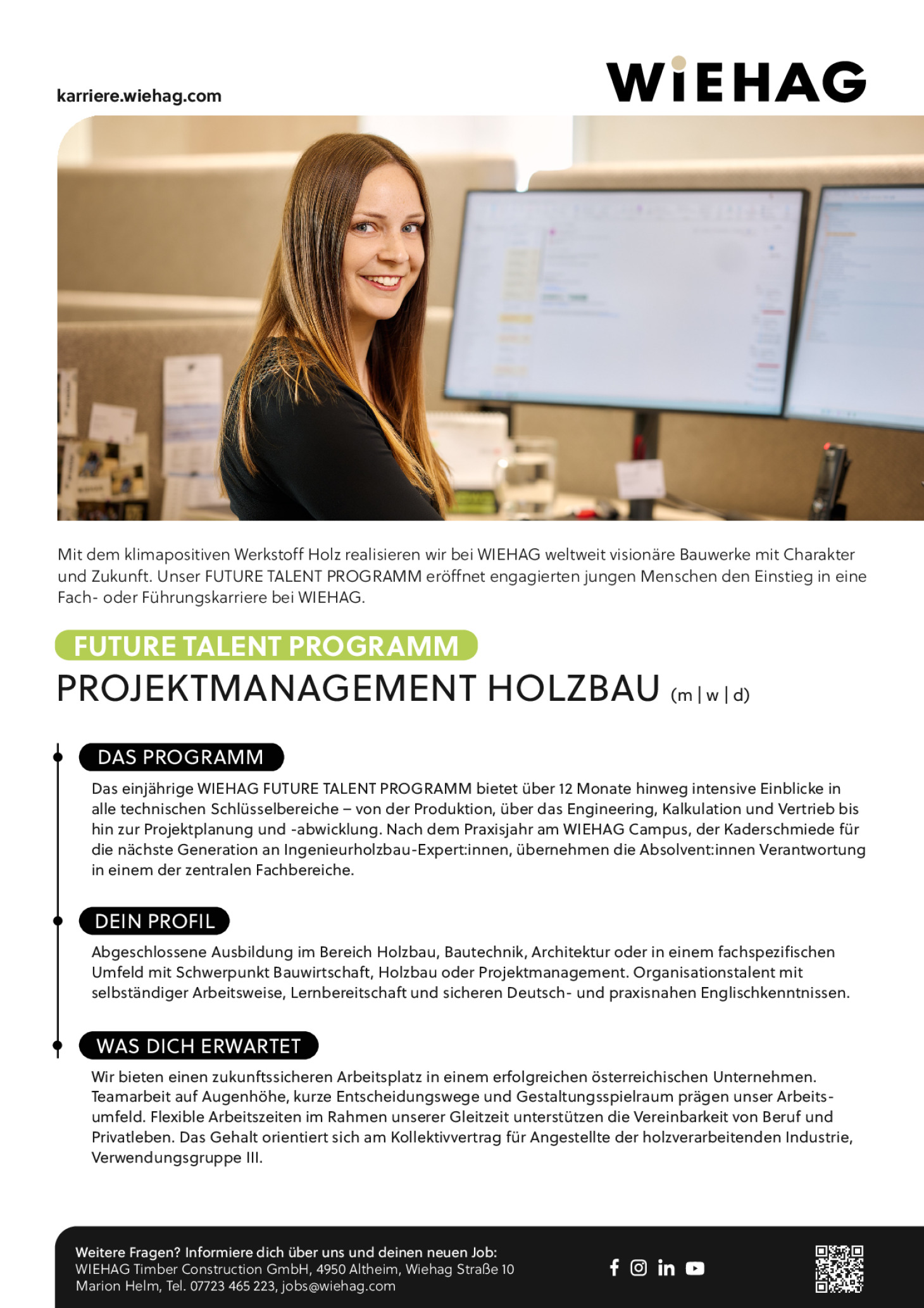 Future Talent Programm: Projektmanagement Holzbau (m I w I d)