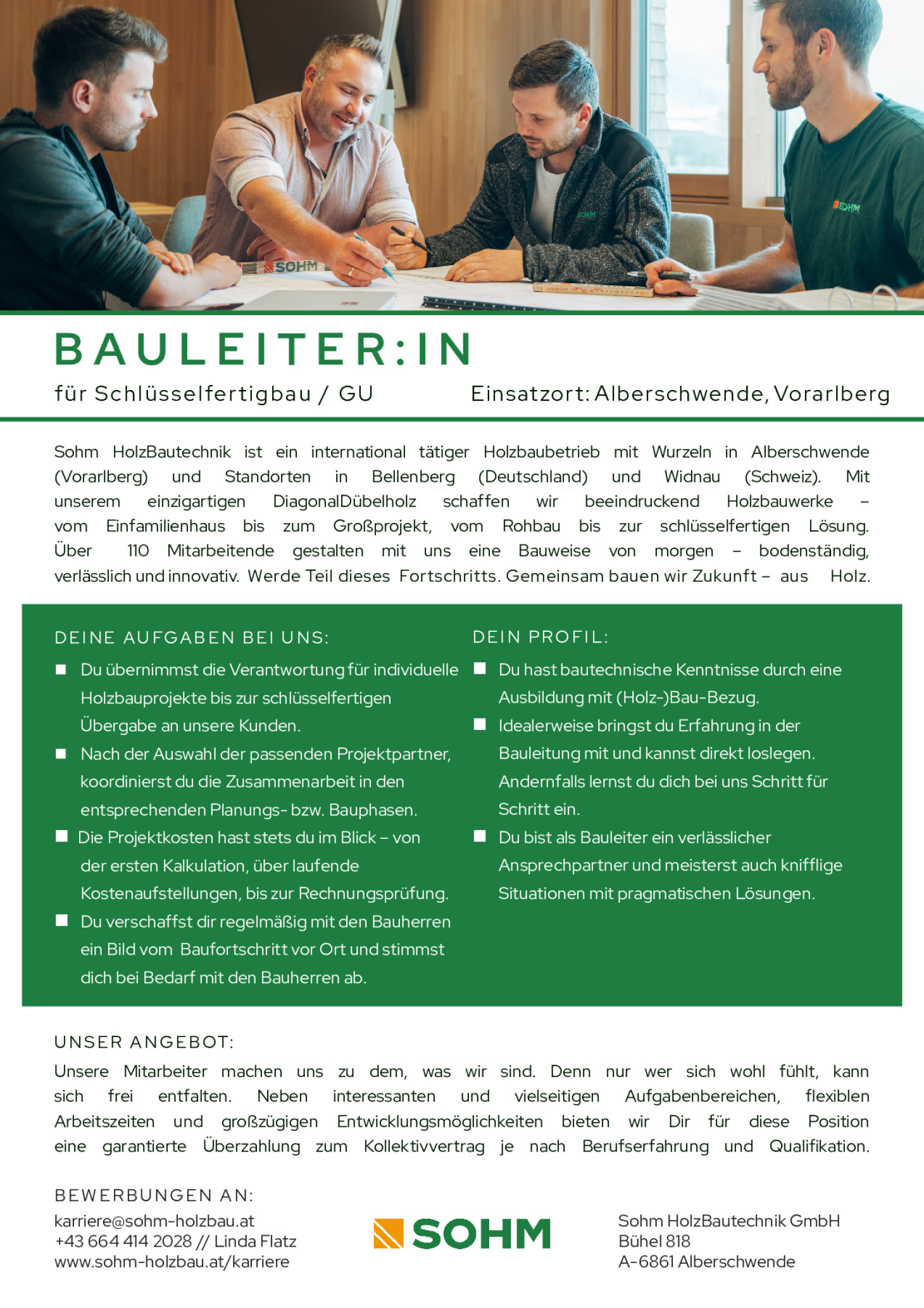 Bauleiter:in für Schlüsselfertigbau / GU