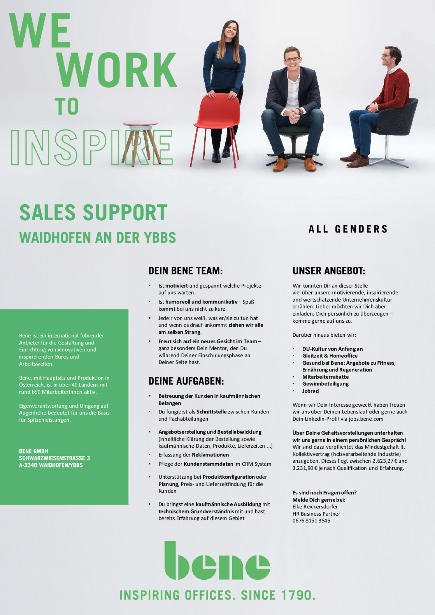 SALES SUPPORT (ALL GENDERS)