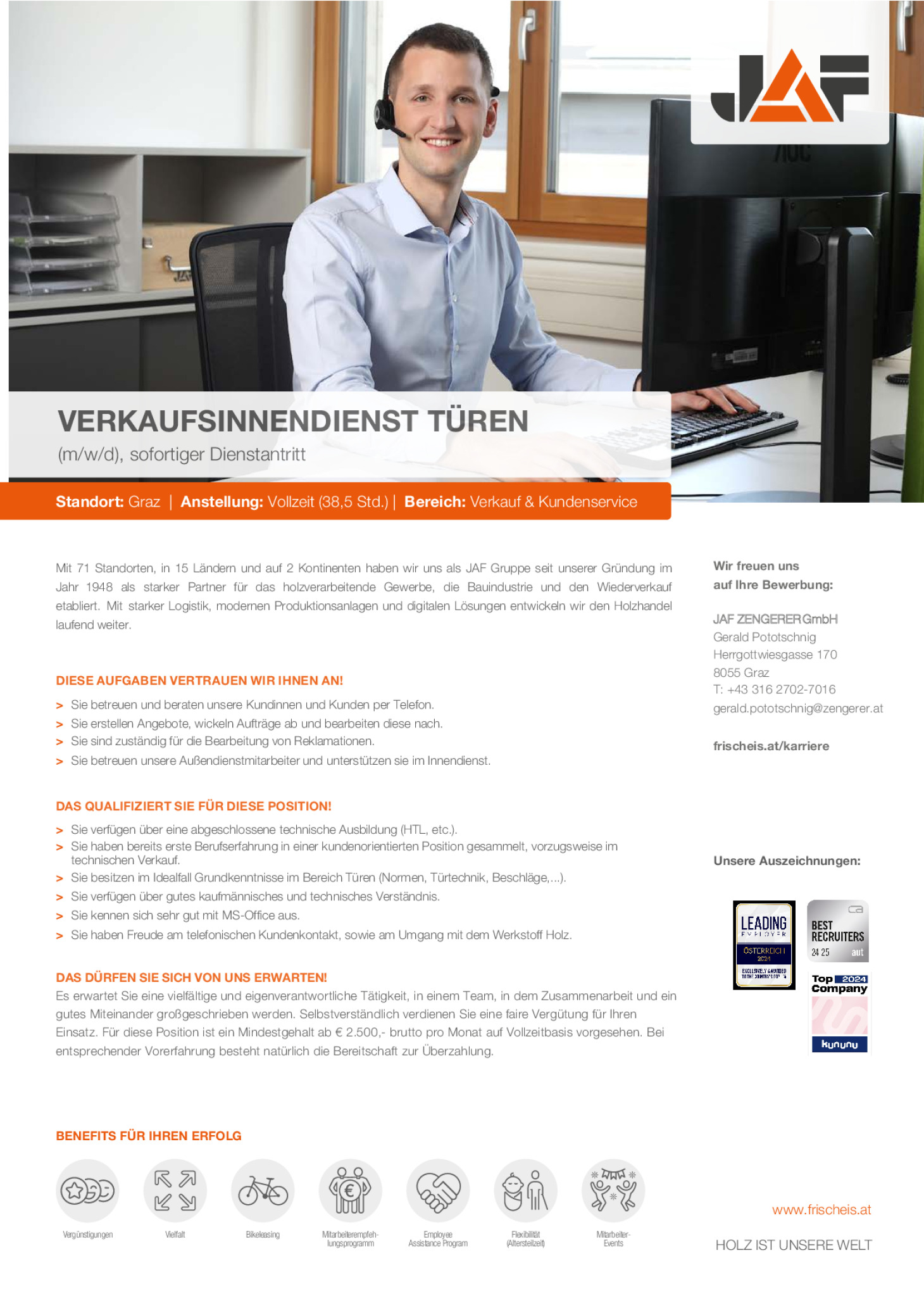 VERKAUFSINNENDIENST TÜREN (m/w/d)