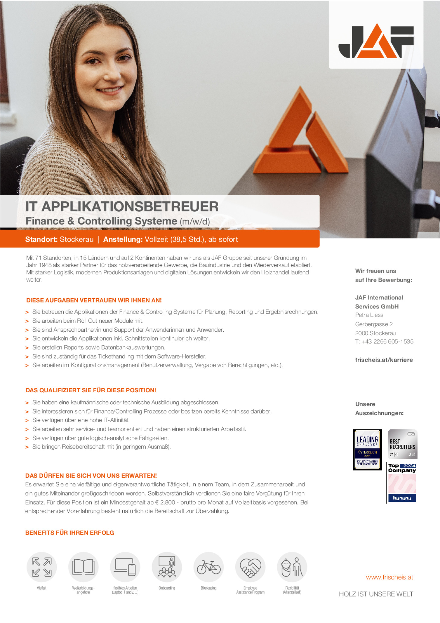 IT APPLIKATIONSBETREUER - FINANCE & CONTROLLING SYSTEME (m/w/d)