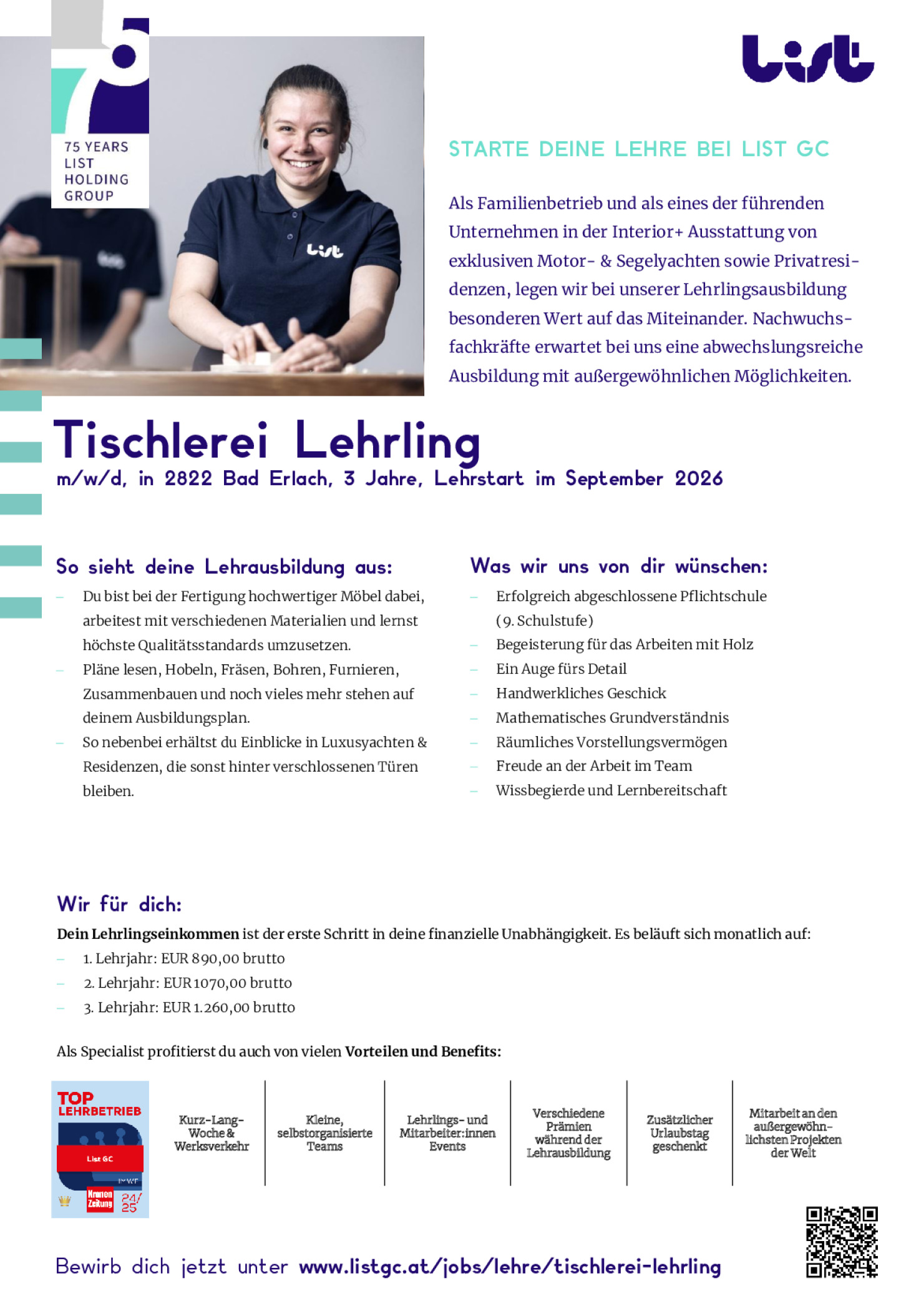 Tischlerei Lehrling (m/w/d)