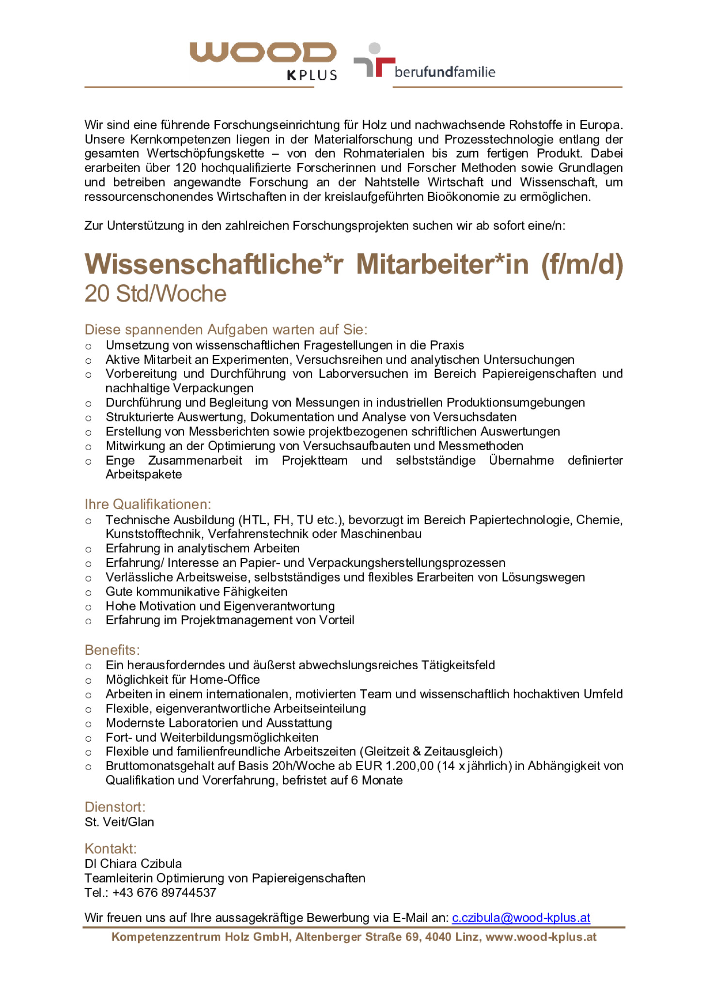 Wissenschaftliche*r Mitarbeiter*in (f/m/d)