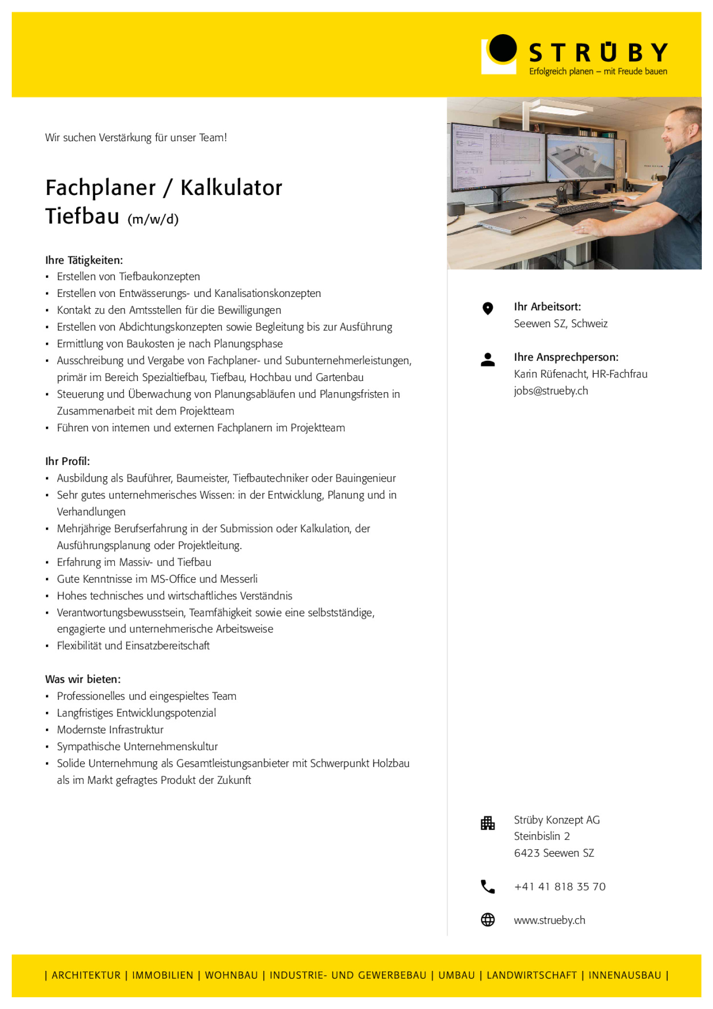 Fachplaner / Kalkulator Tiefbau (m/w/d)