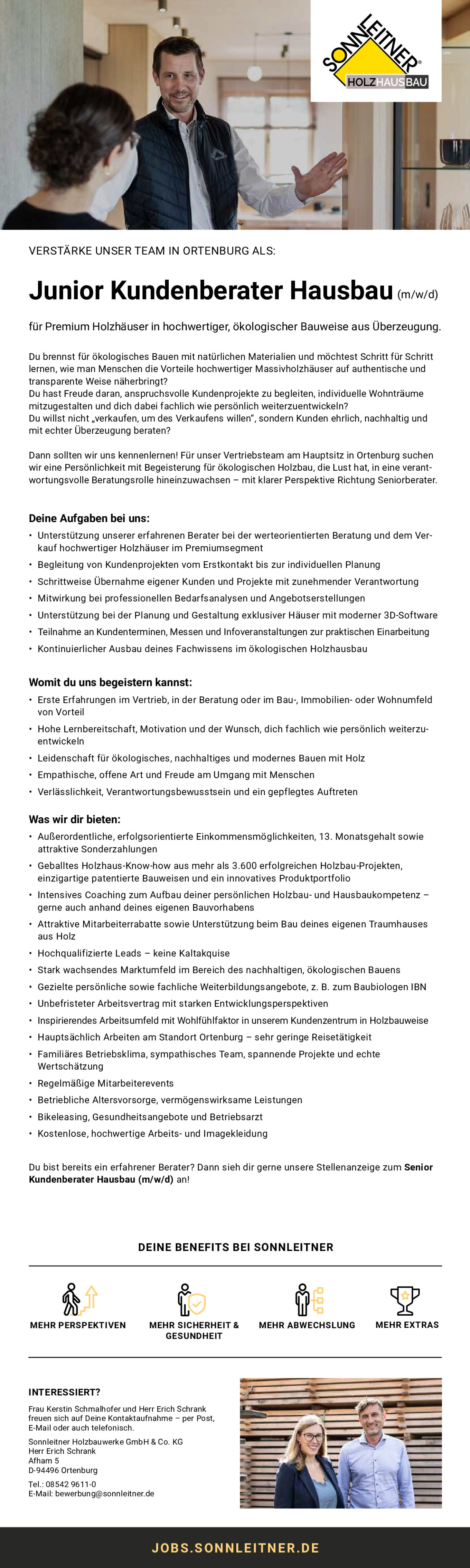 Junior Kundenberater Hausbau (m/w/d)
