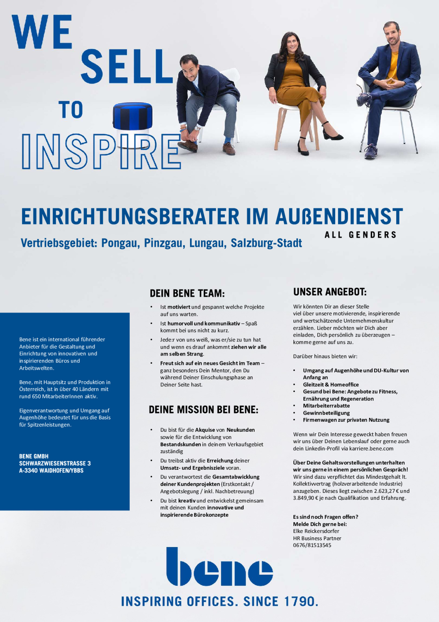 EINRICHTUNGSBERATER IM AUẞENDIENST (ALL GENDERS)