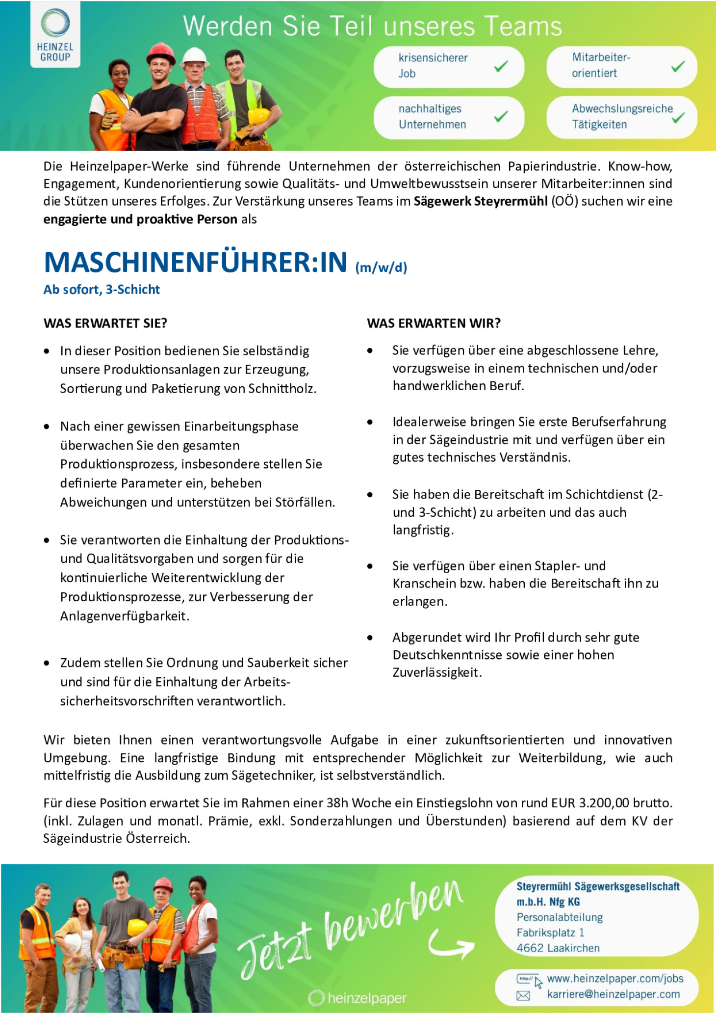 MASCHINENFÜHRER (m/w/d)