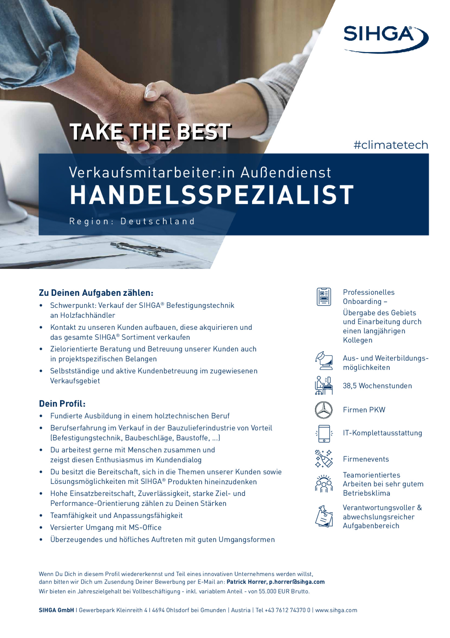 Verkaufsmitarbeiter:in Außendienst Handelsspezialist