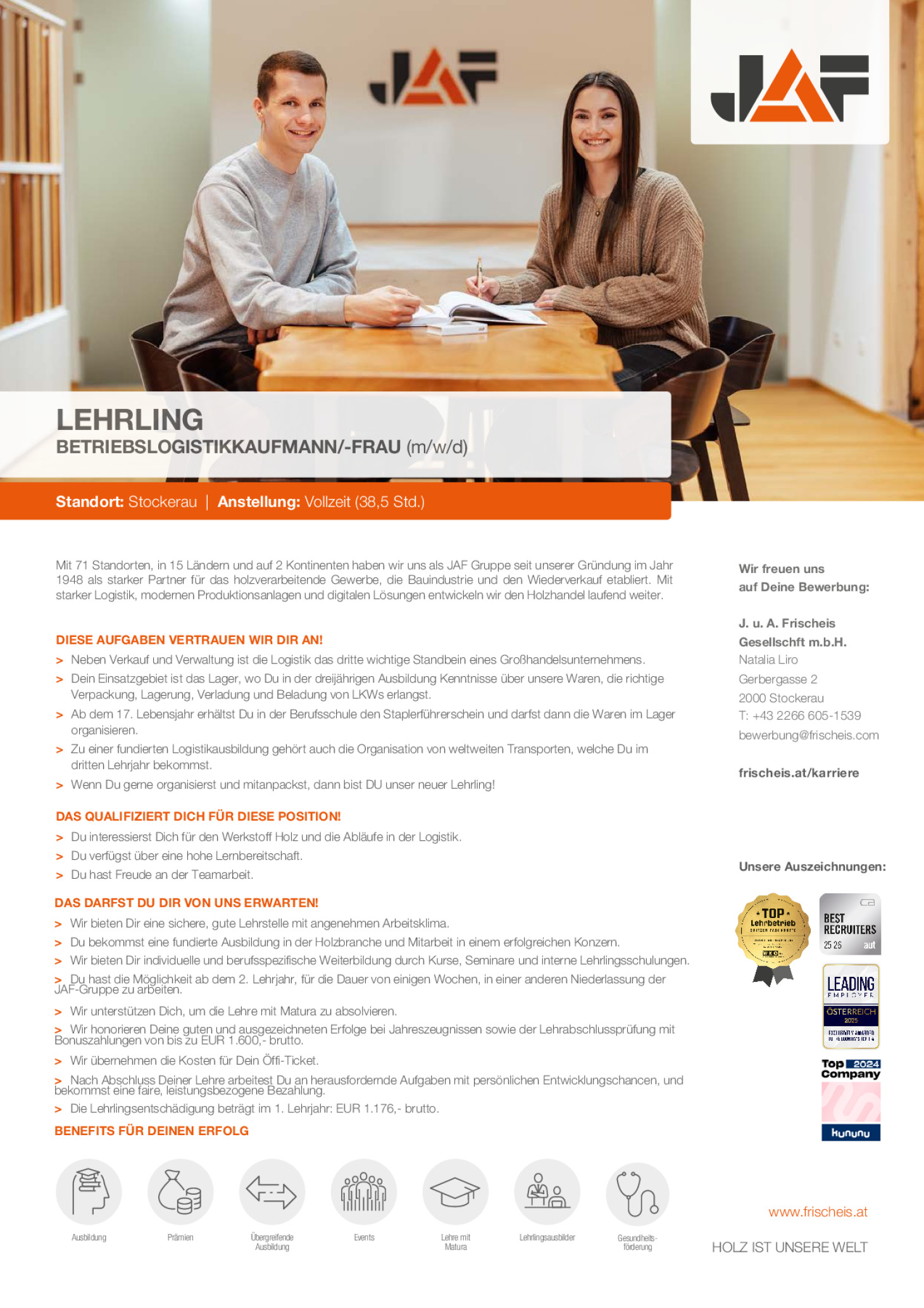 Lehrling - Betriebslogistikkaufmann/-frau (m/w/d)