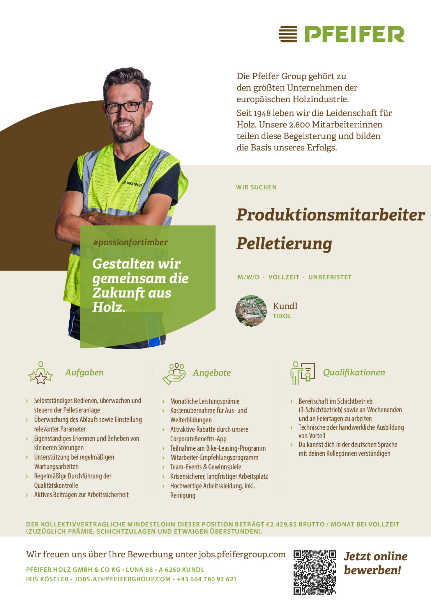 Produktionsmitarbeiter Pelletierung (m/w/d)