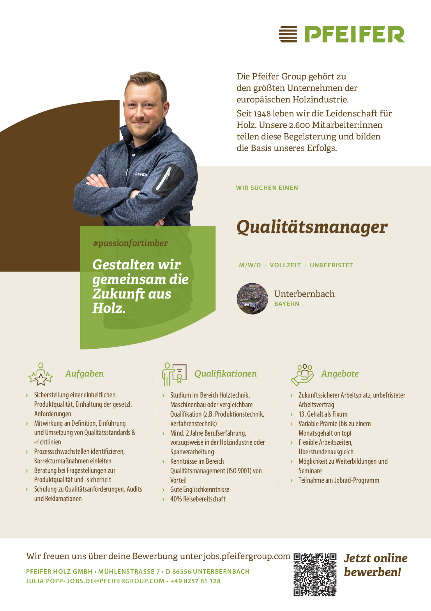 Qualitätsmanager Holzindustrie (m/w/d)