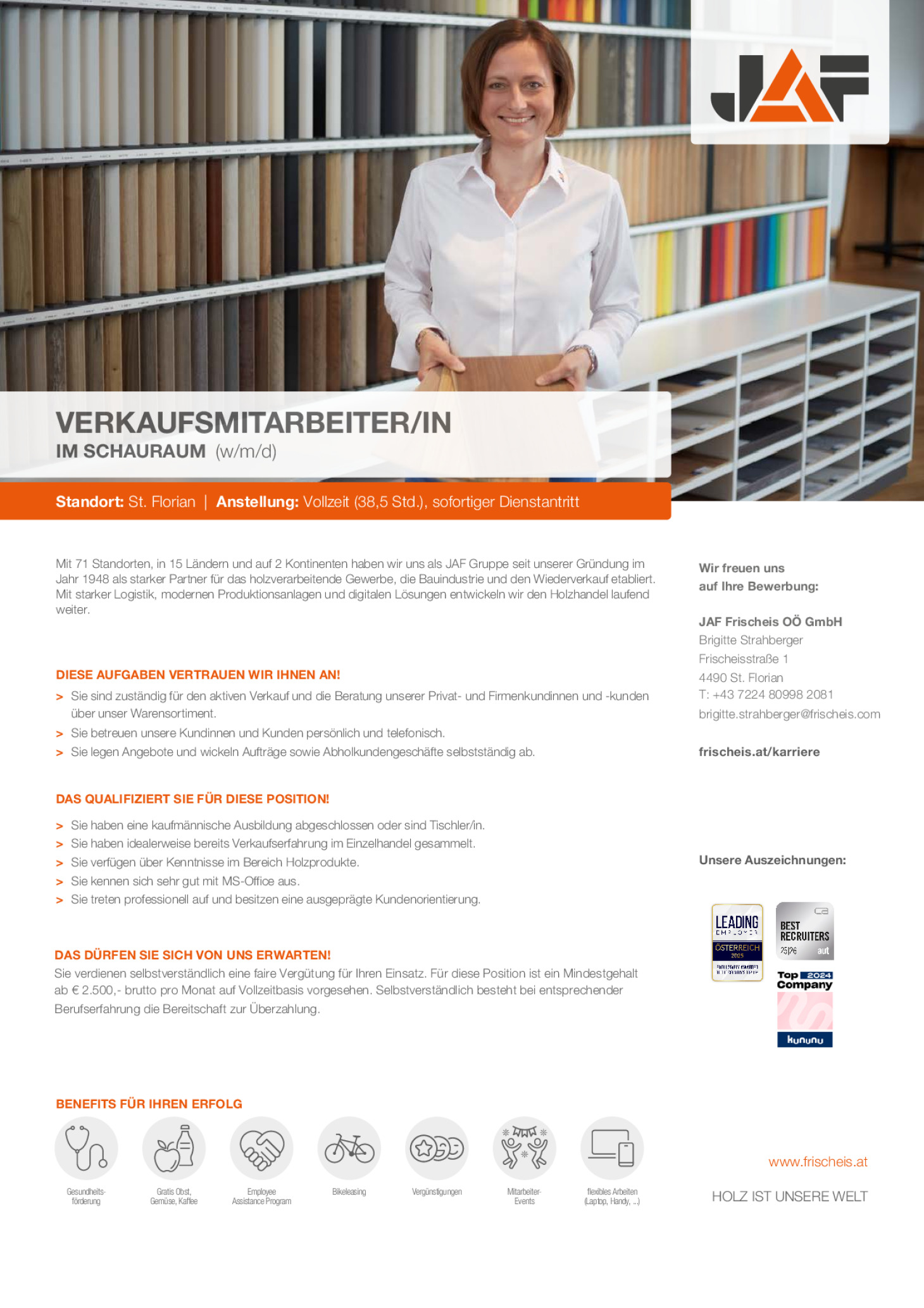 Mitarbeiter/in Schauraum (m/w/d)