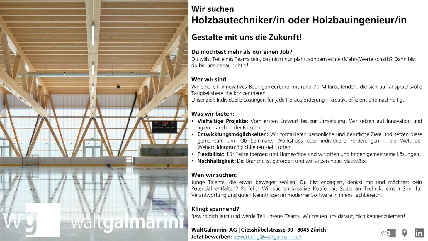 Praktikum Ingenieur/in Holzbau