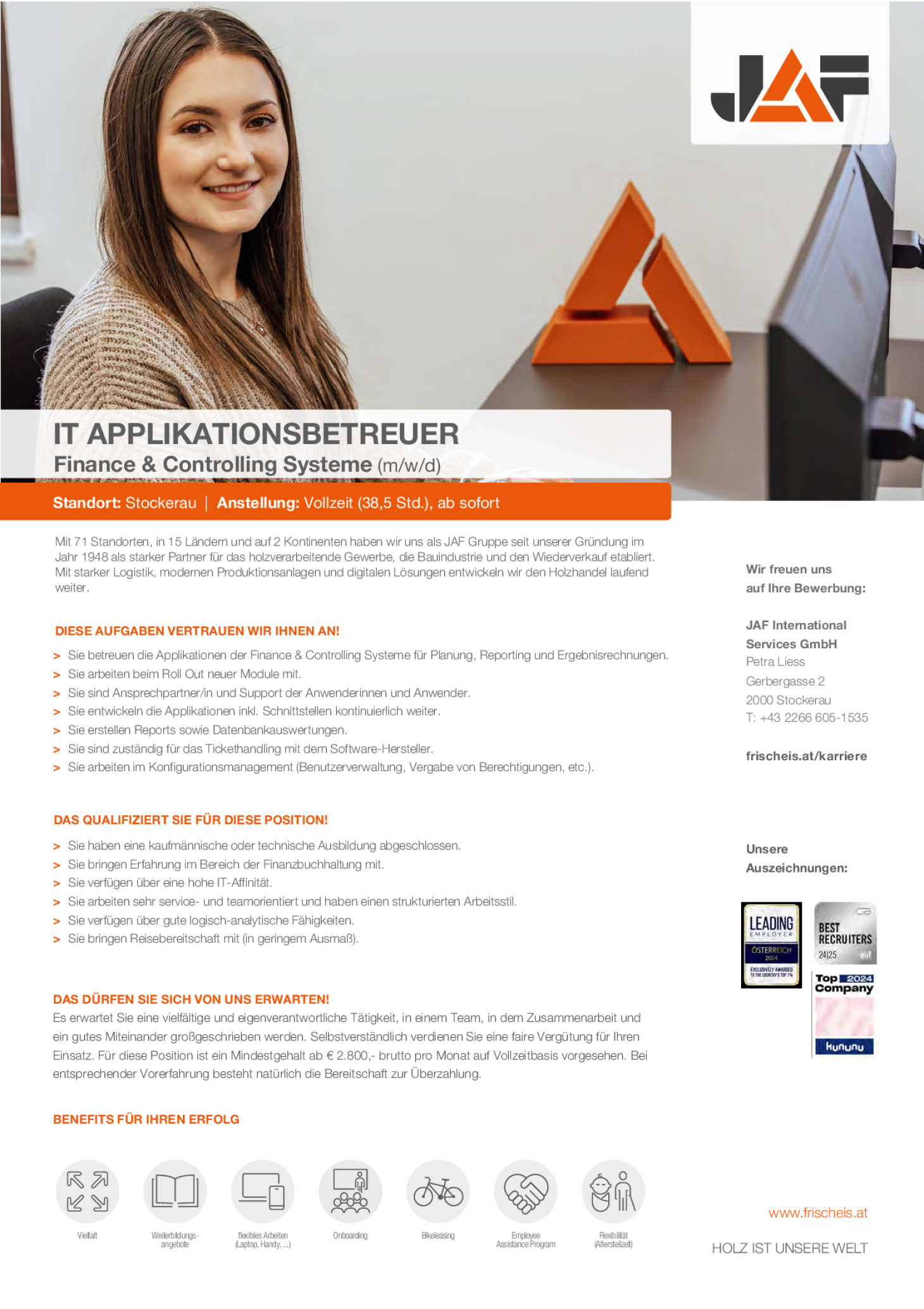 IT APPLIKATIONSBETREUER - FINANCE & CONTROLLING SYSTEME (m/w/d)