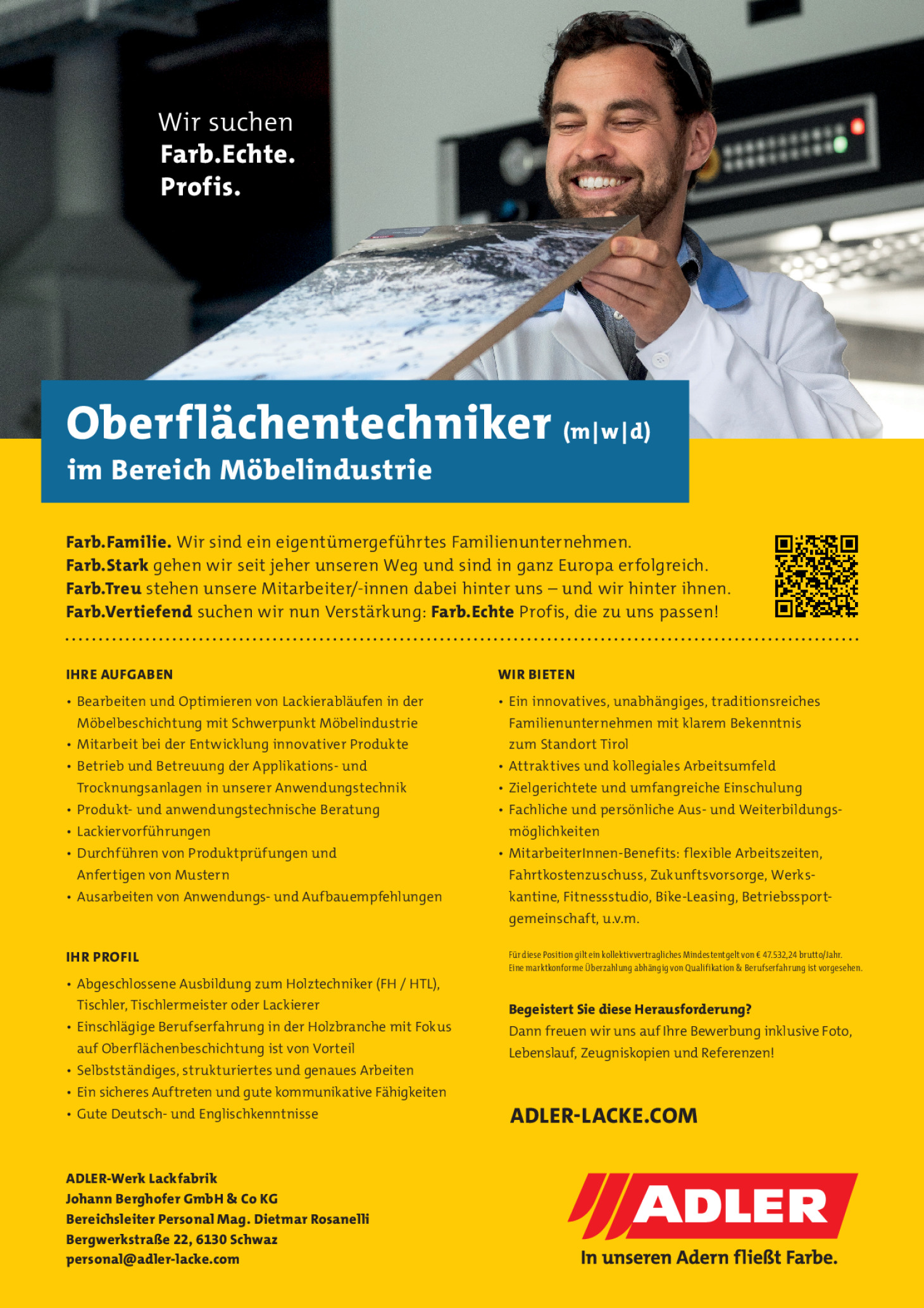 Oberflächentechniker (m/w/d) im Bereich Möbelindustrie