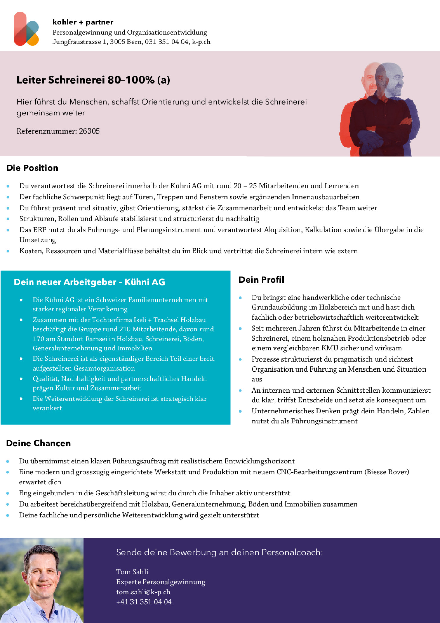 Leiter Schreinerei 80–100% (a)