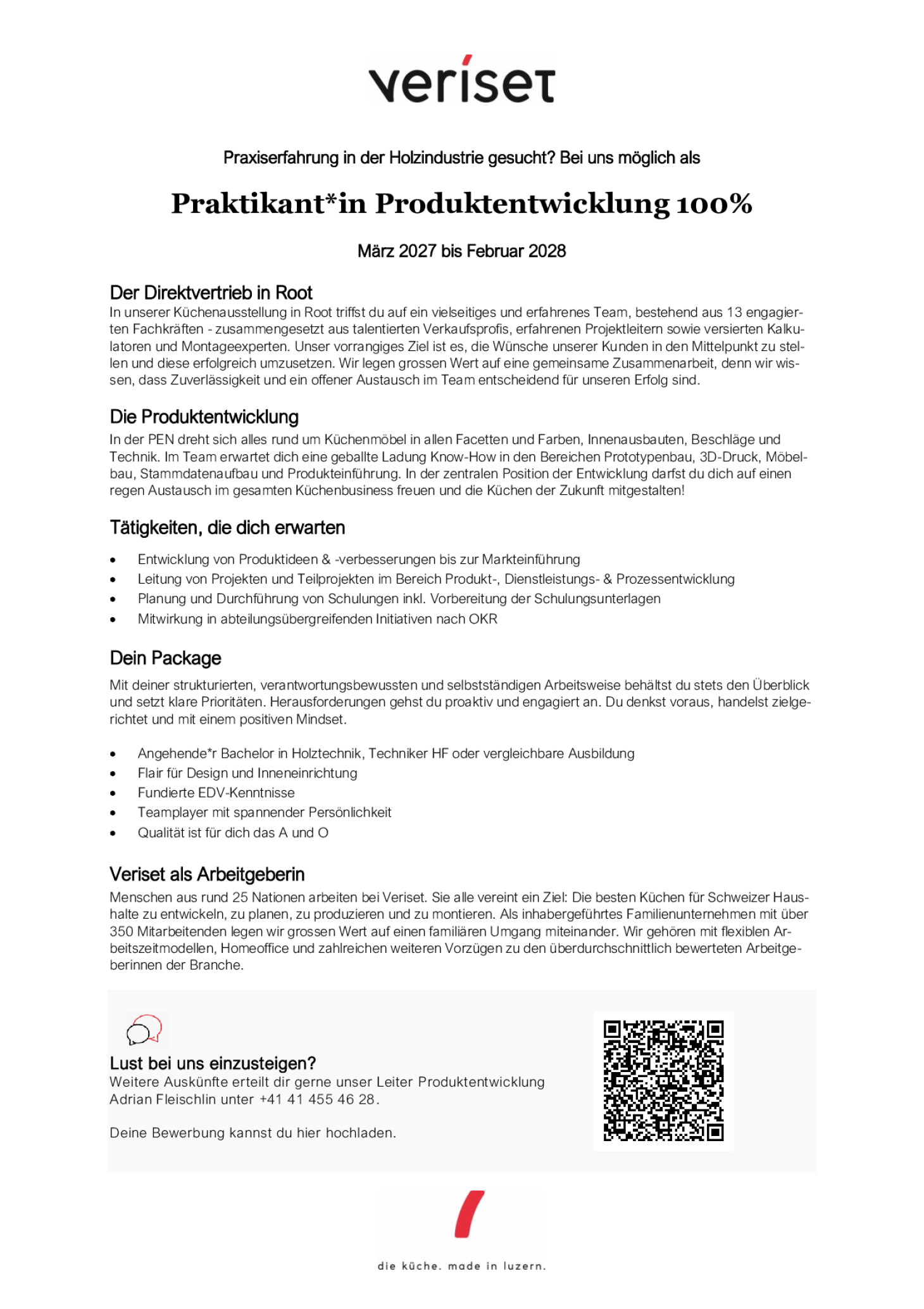 Praktikant*in Produktentwicklung 100%