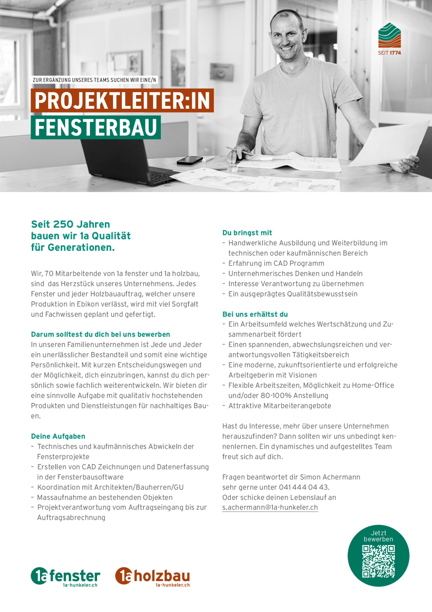 Projektleiter:in Fensterbau