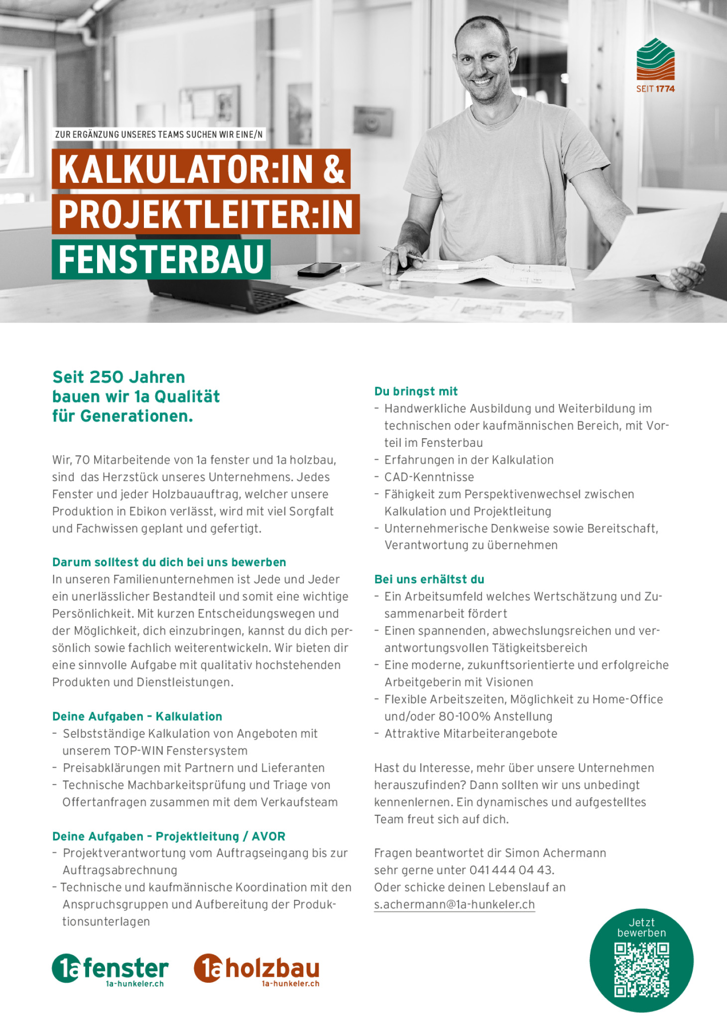 Kalkulator:in & Projektleiter:in Fensterbau