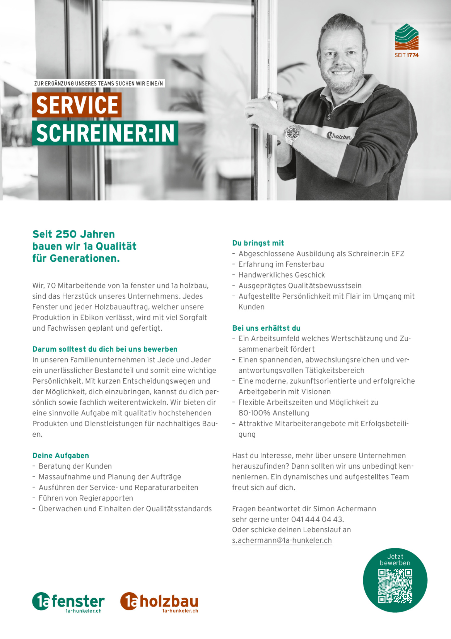 Service Schreiner:in