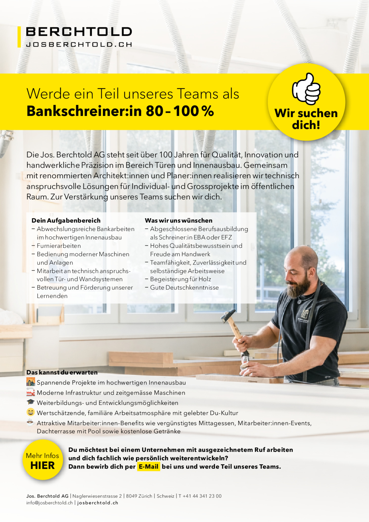 Bankschreiner:in 80-100%