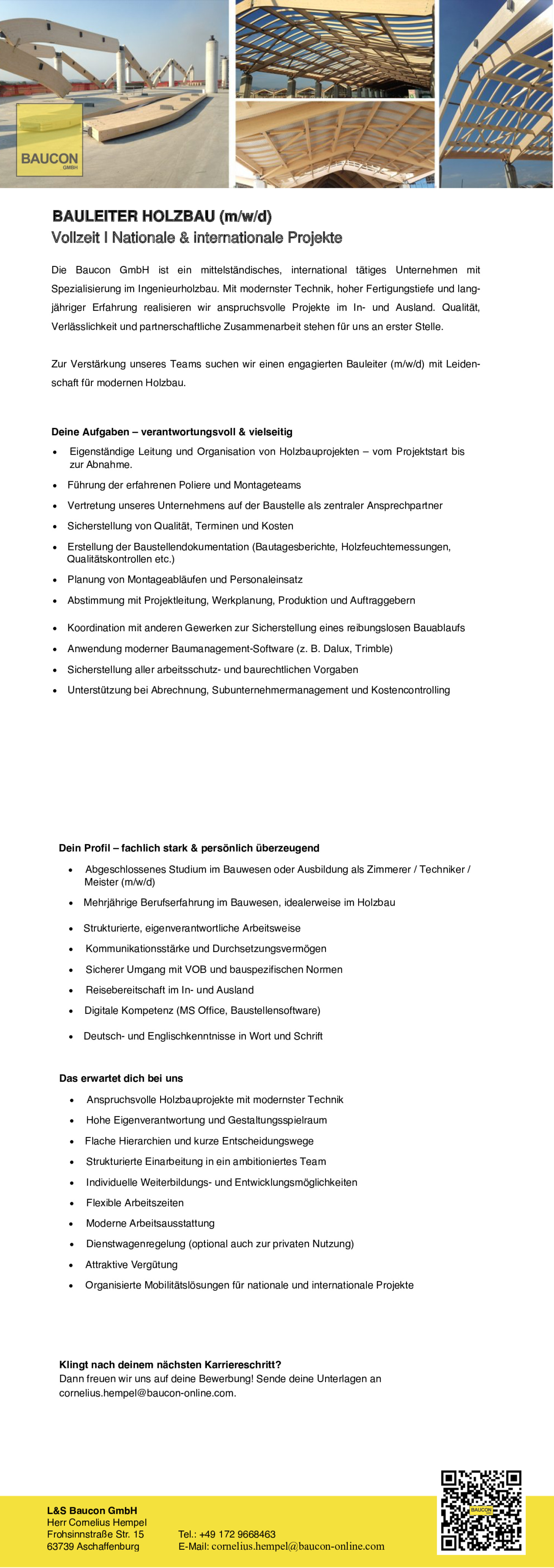BAULEITER HOLZBAU (m/w/d)