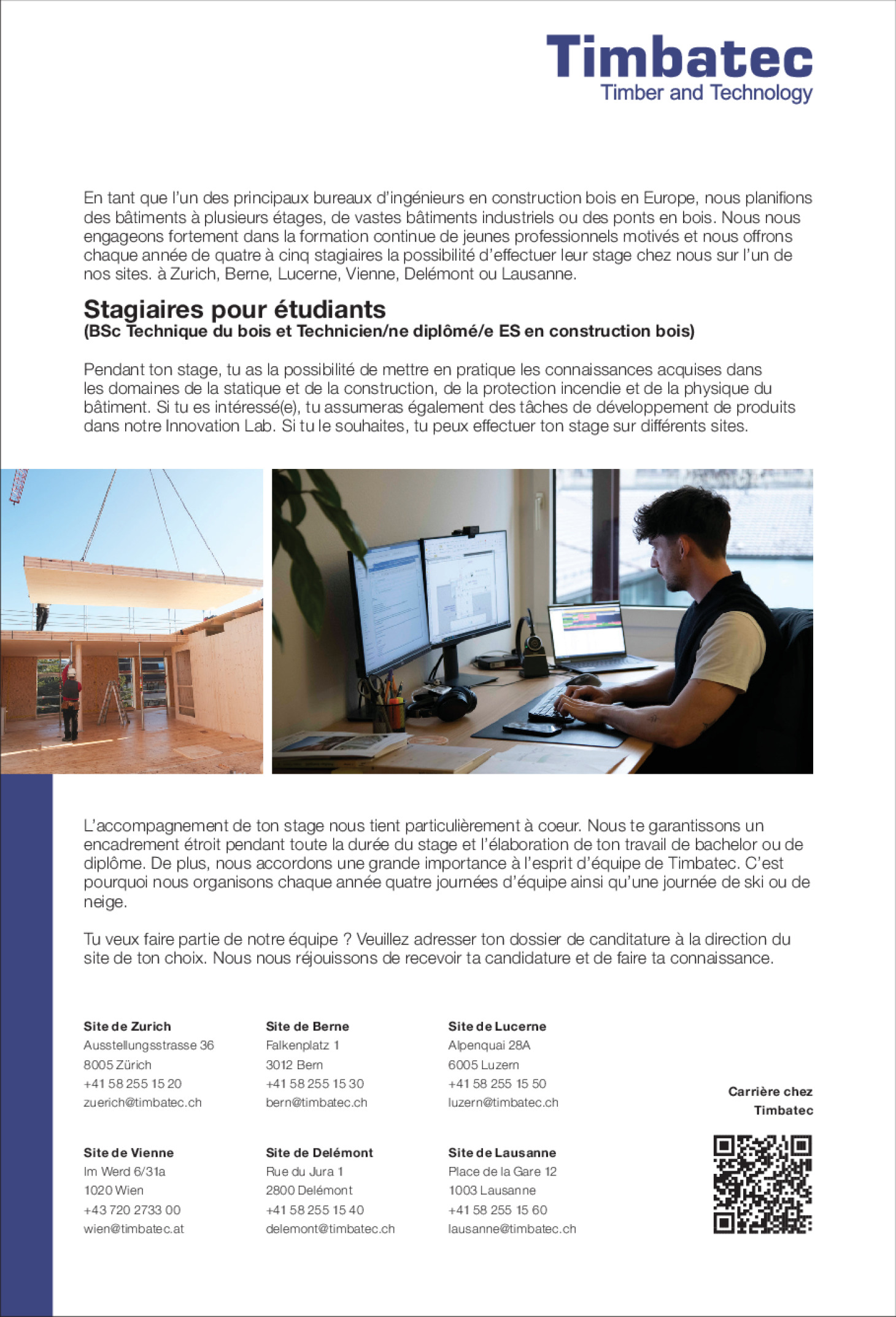 Stagiaires pour étudiants