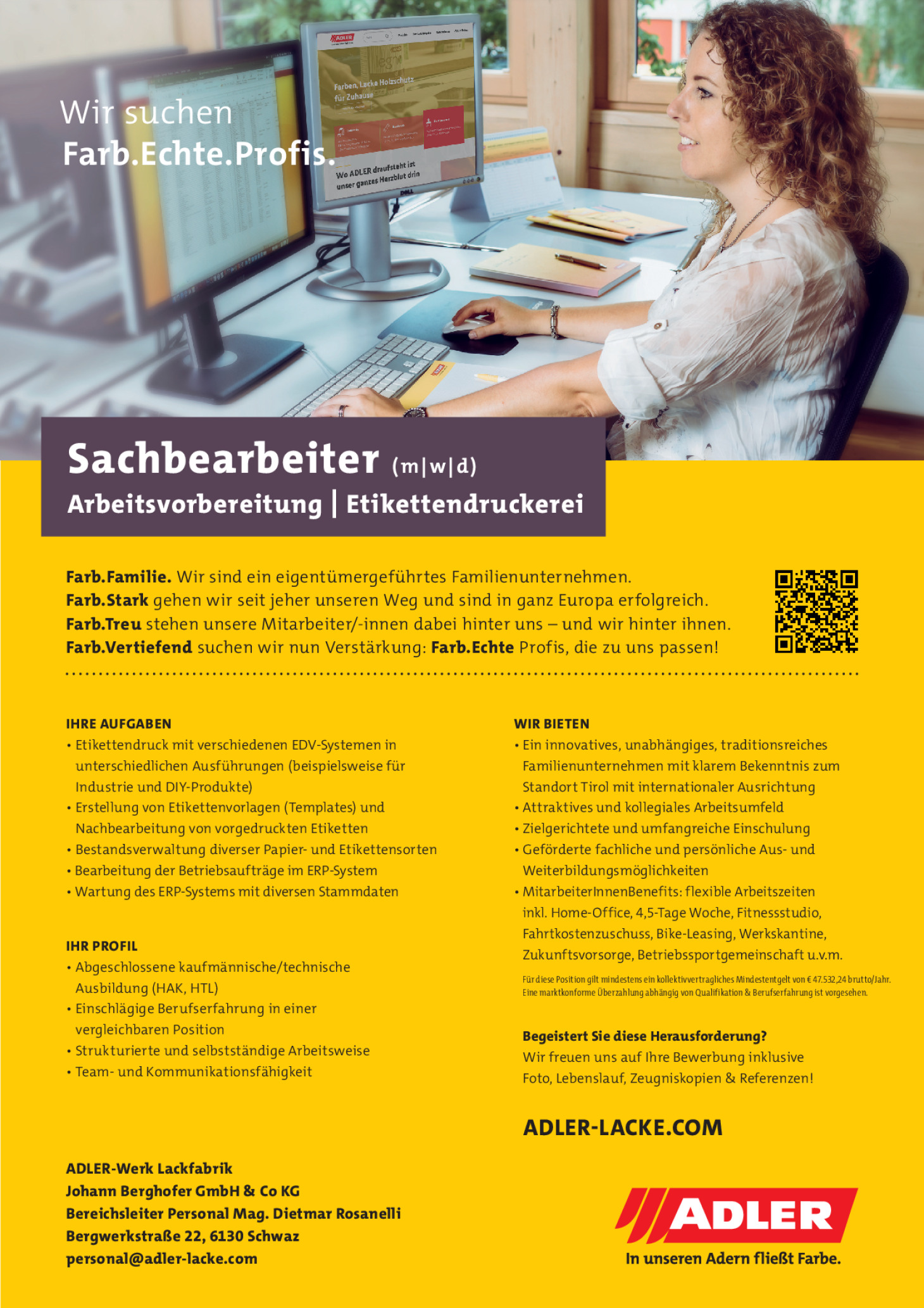 Sachbearbeiter (m/w/d) - Arbeitsvorbereitung / Etikettendruckerei