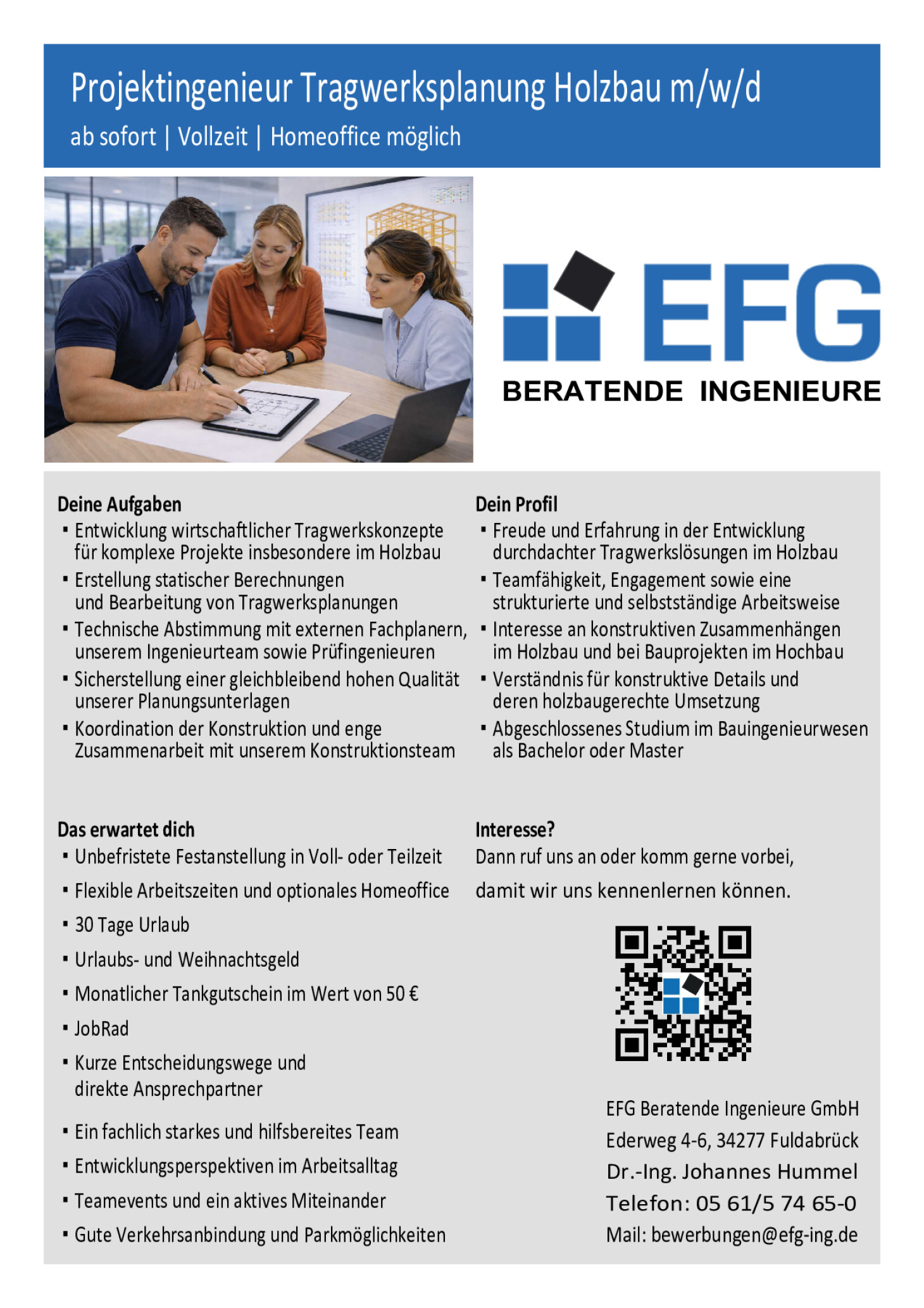 Projektingenieur Tragwerksplanung Holzbau m/w/d