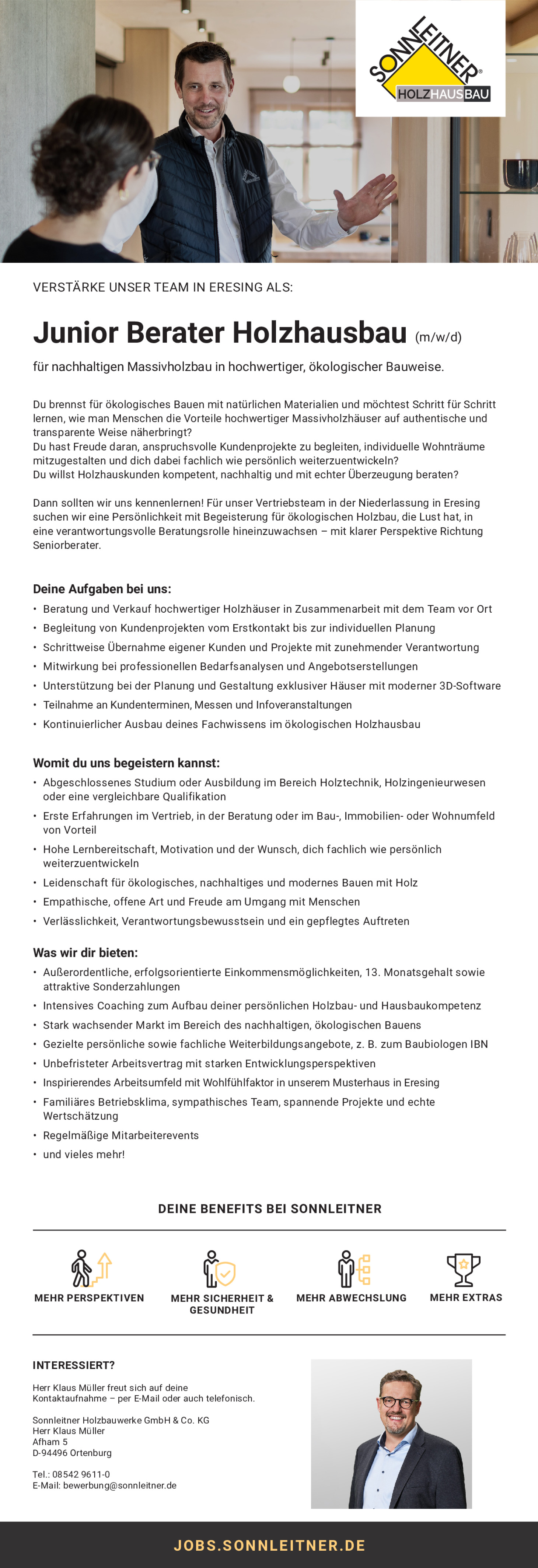 Junior Berater Holzhausbau (m/w/d)