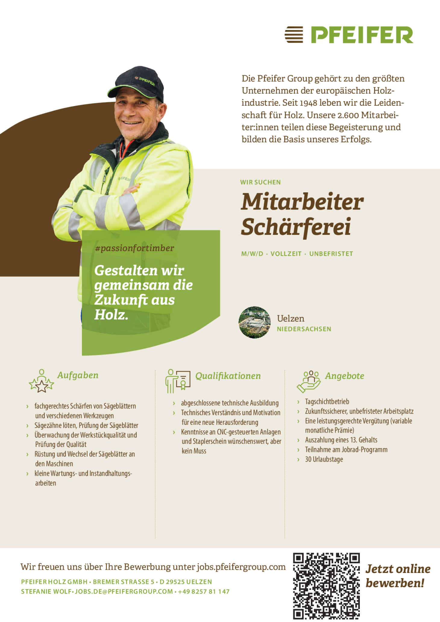 Mitarbeiter Schärferei (m/w/d) unbefristet