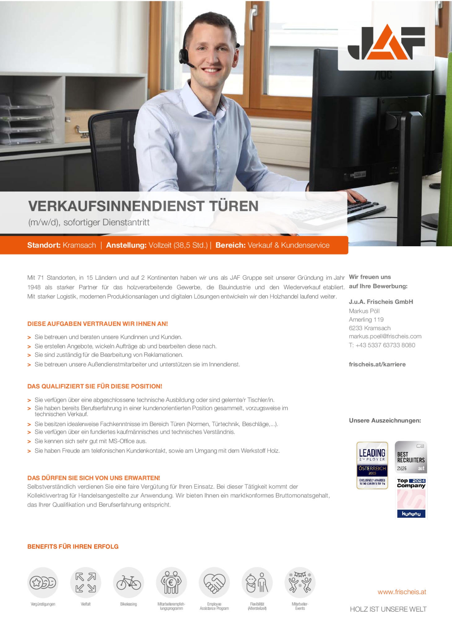 Verkaufsinnendienst Türen (m/w/d)