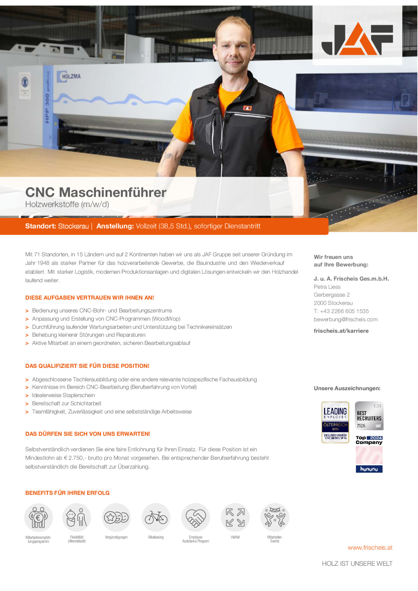 CNC Maschinenführer (m/w/d)
