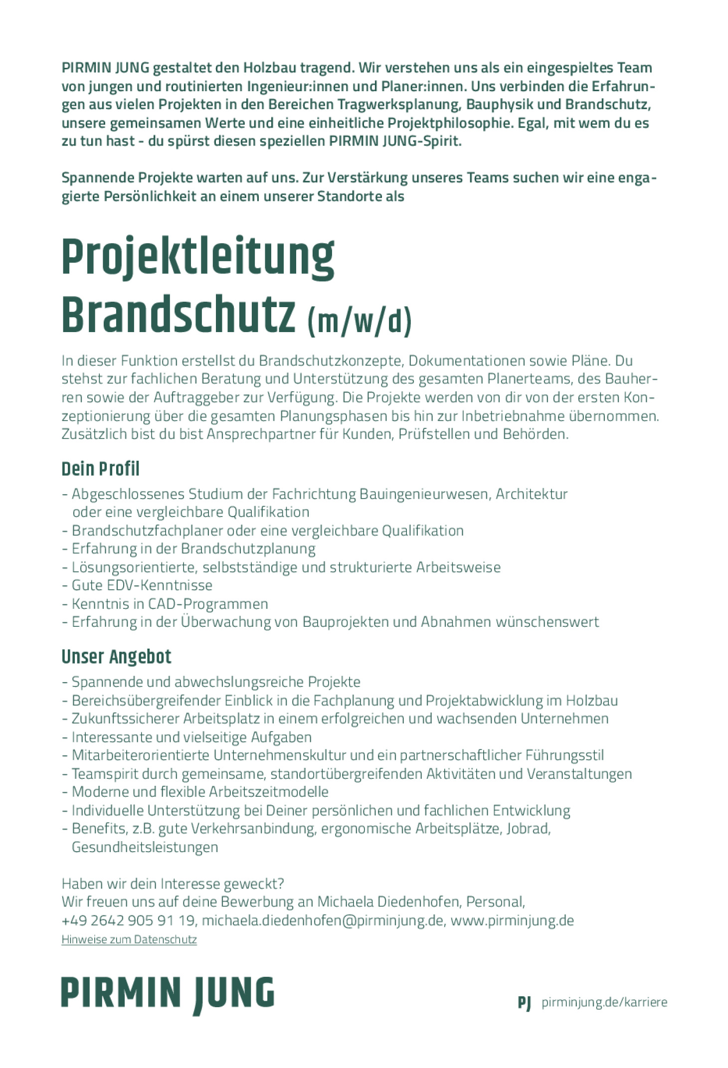 Projektleitung Brandschutz (m/w/d)