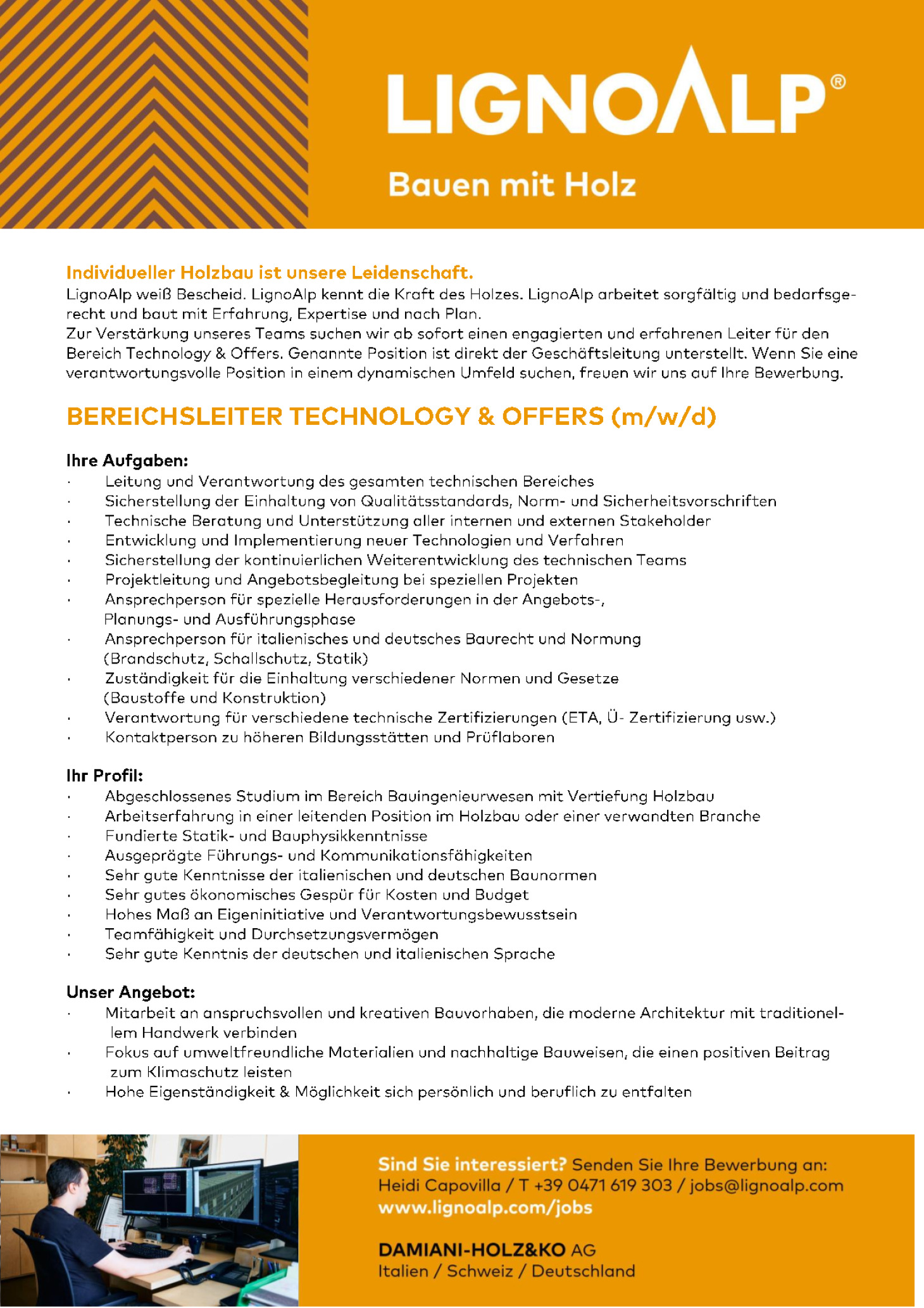BEREICHSLEITER TECHNOLOGY & OFFERS (m/w/d)