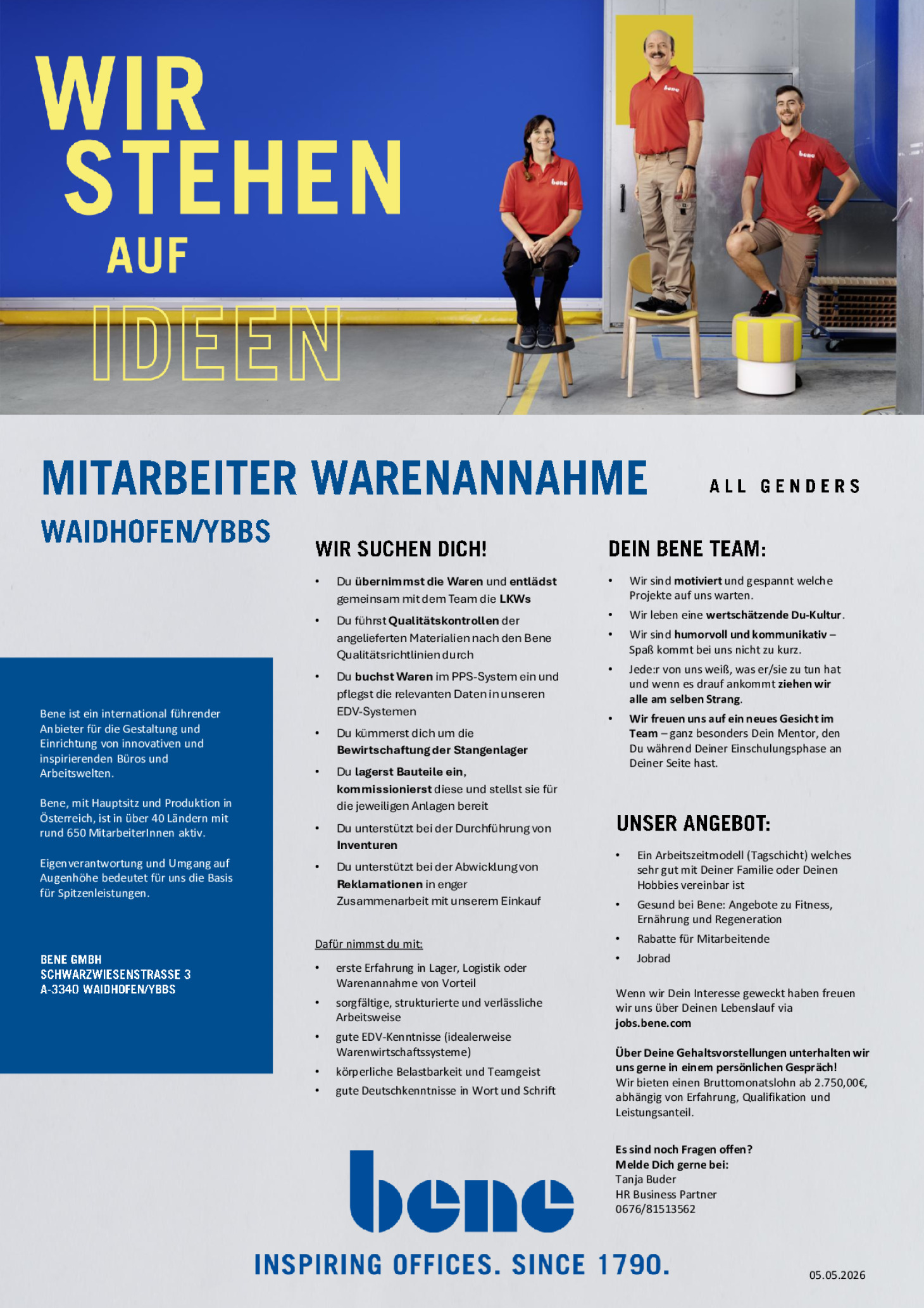 MITARBEITER WARENANNAHME (ALL GENDERS)