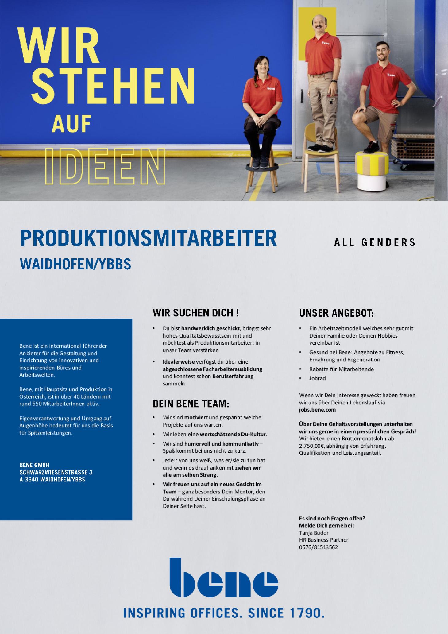 PRODUKTIONSMITARBEITER (ALL GENDERS)