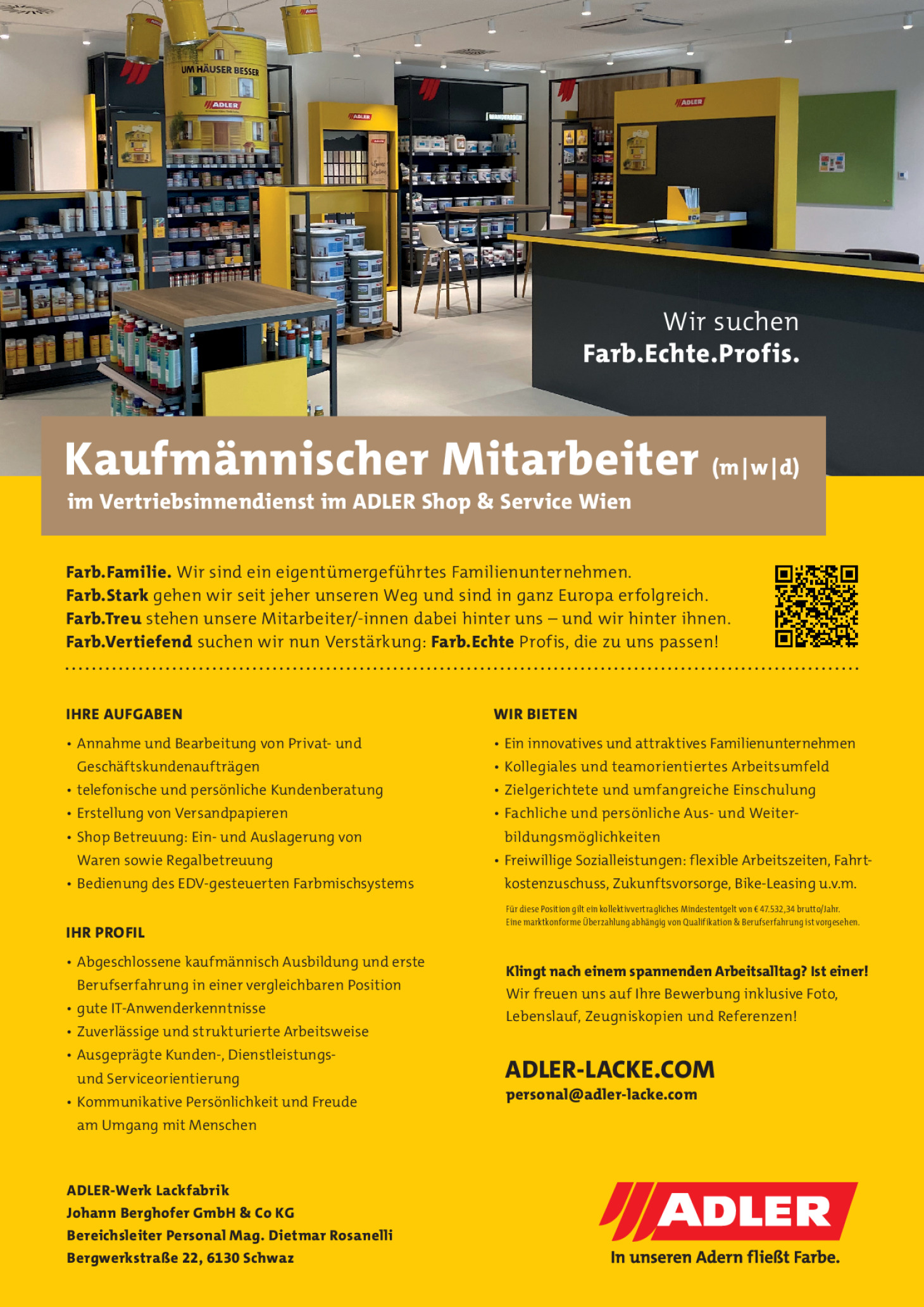 Kaufmännischer Mitarbeiter - im Vertriebsinnendienst für Farben, Lacke, Öle