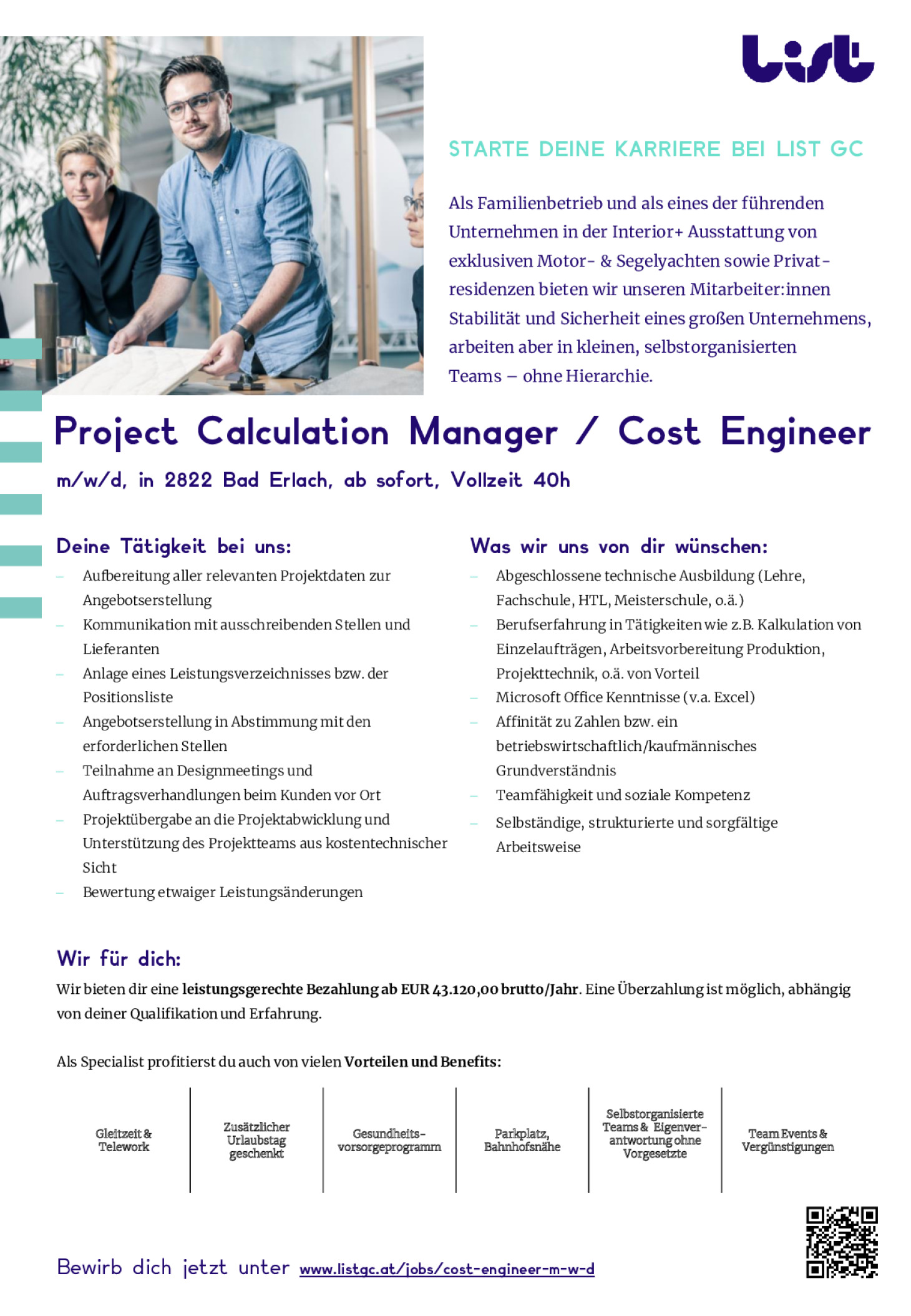 Project Calculation Manager / Cost Engineer