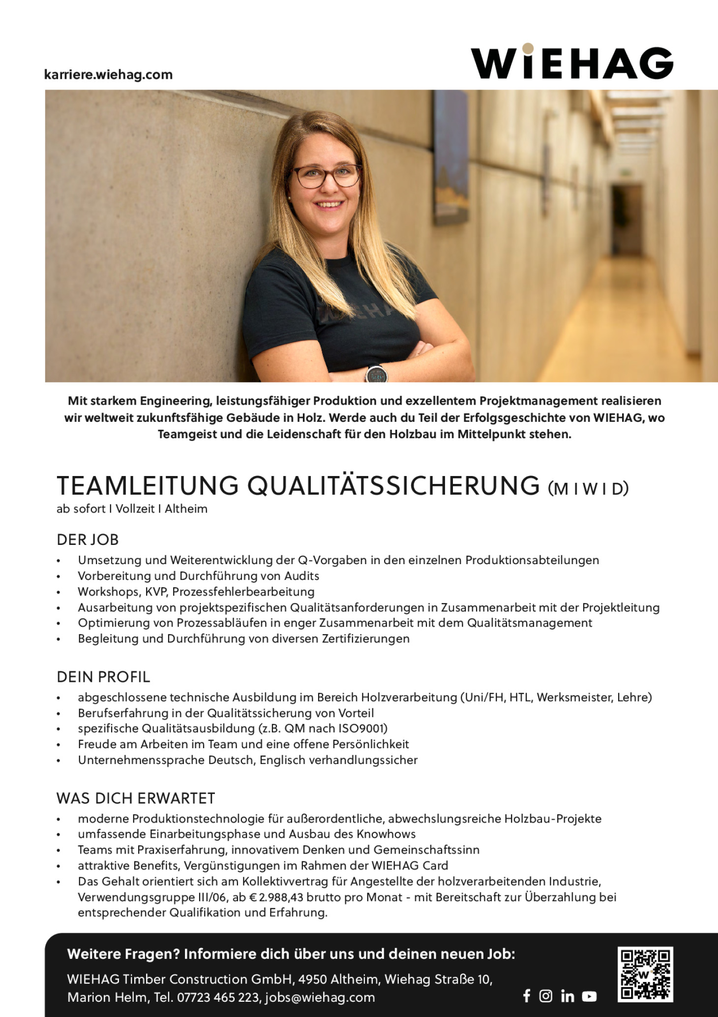 TEAMLEITUNG QUALITÄTSSICHERUNG (M I W I D)