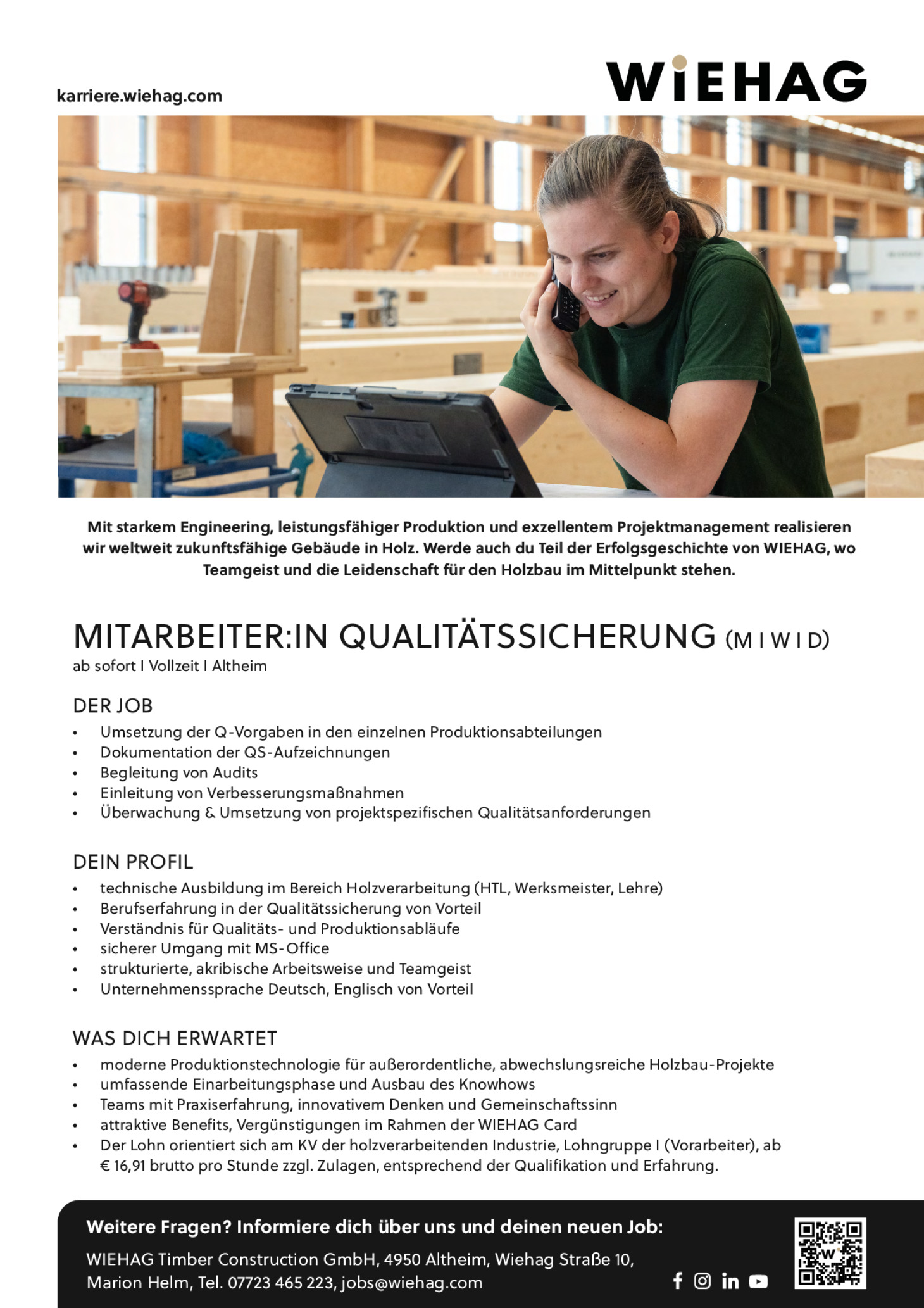 MITARBEITER:IN QUALITÄTSSICHERUNG (M I W I D)
