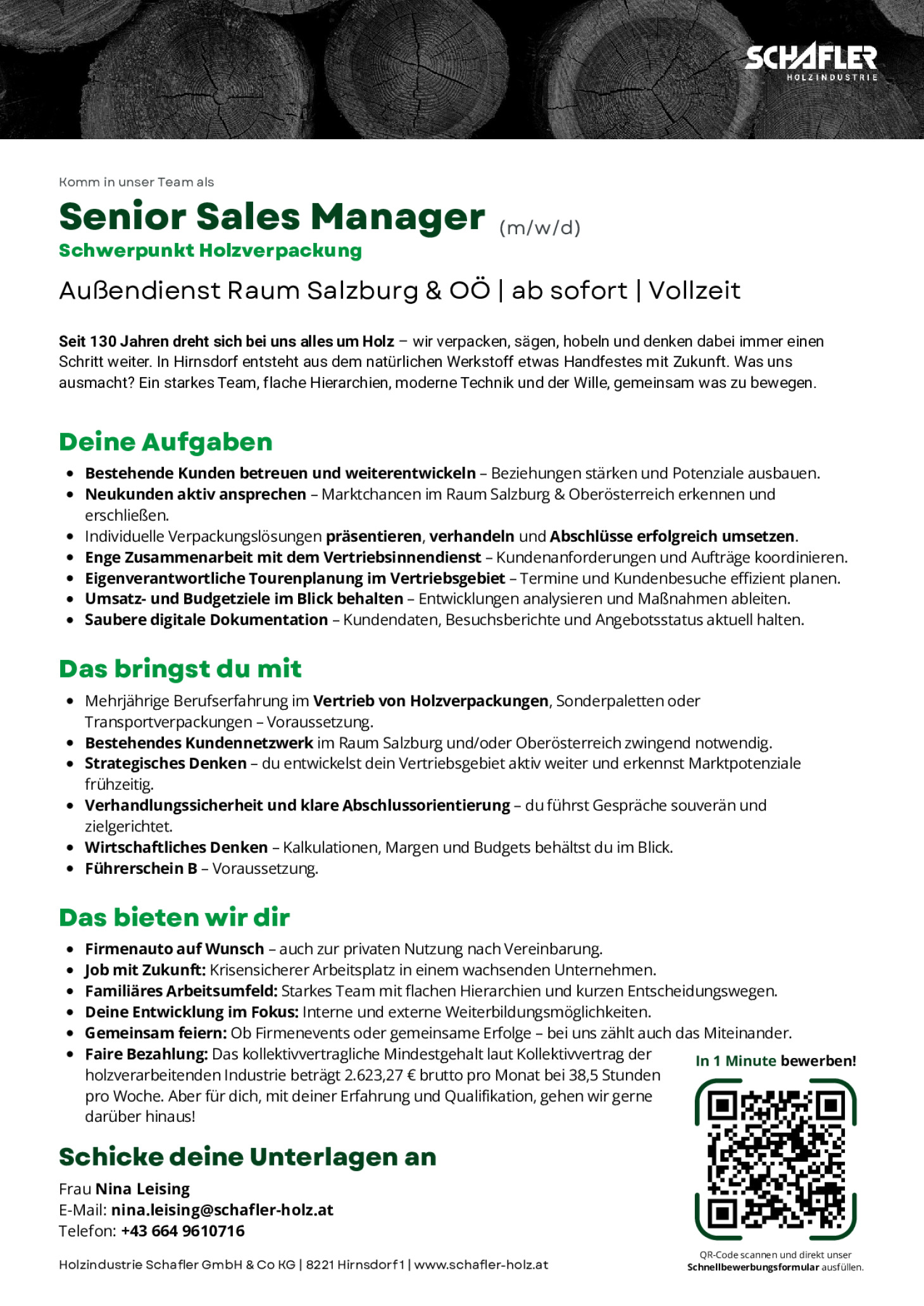 Senior Sales Manager (m/w/d) - Holzverpackung