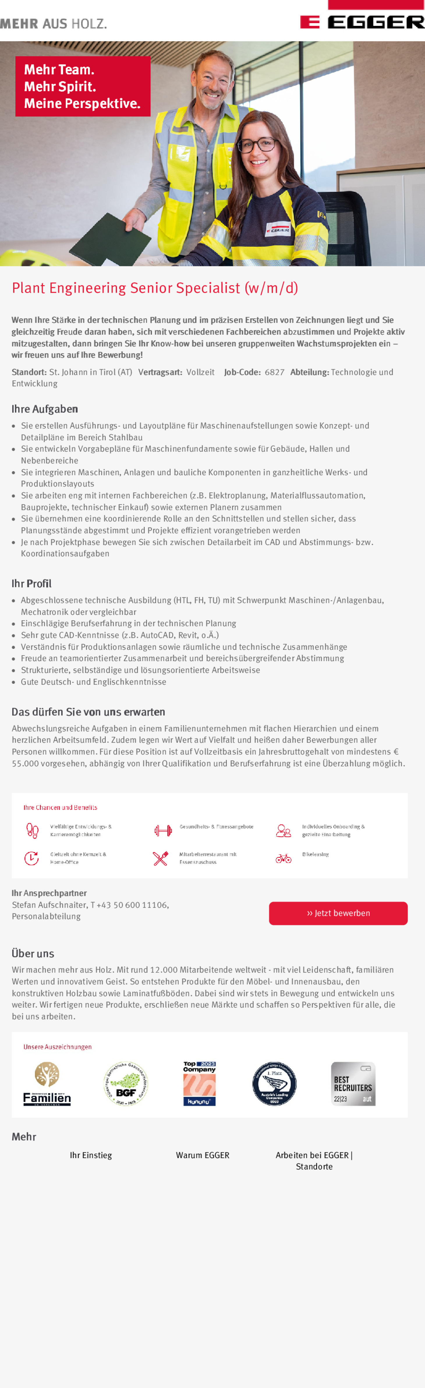 Plant Engineering Senior Specialist (w/m/d)