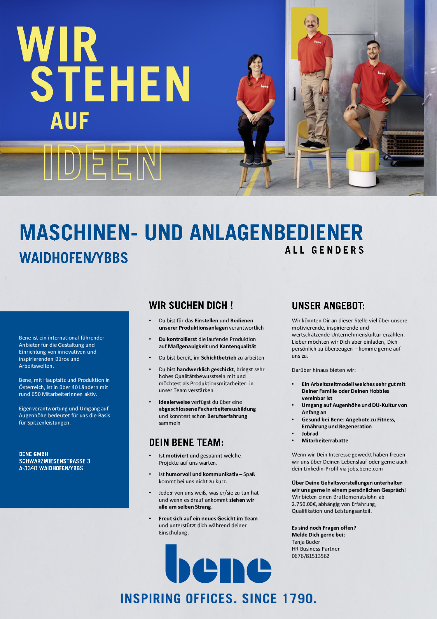 MASCHINEN- UND ANLAGENBEDIENER (ALL GENDERS)